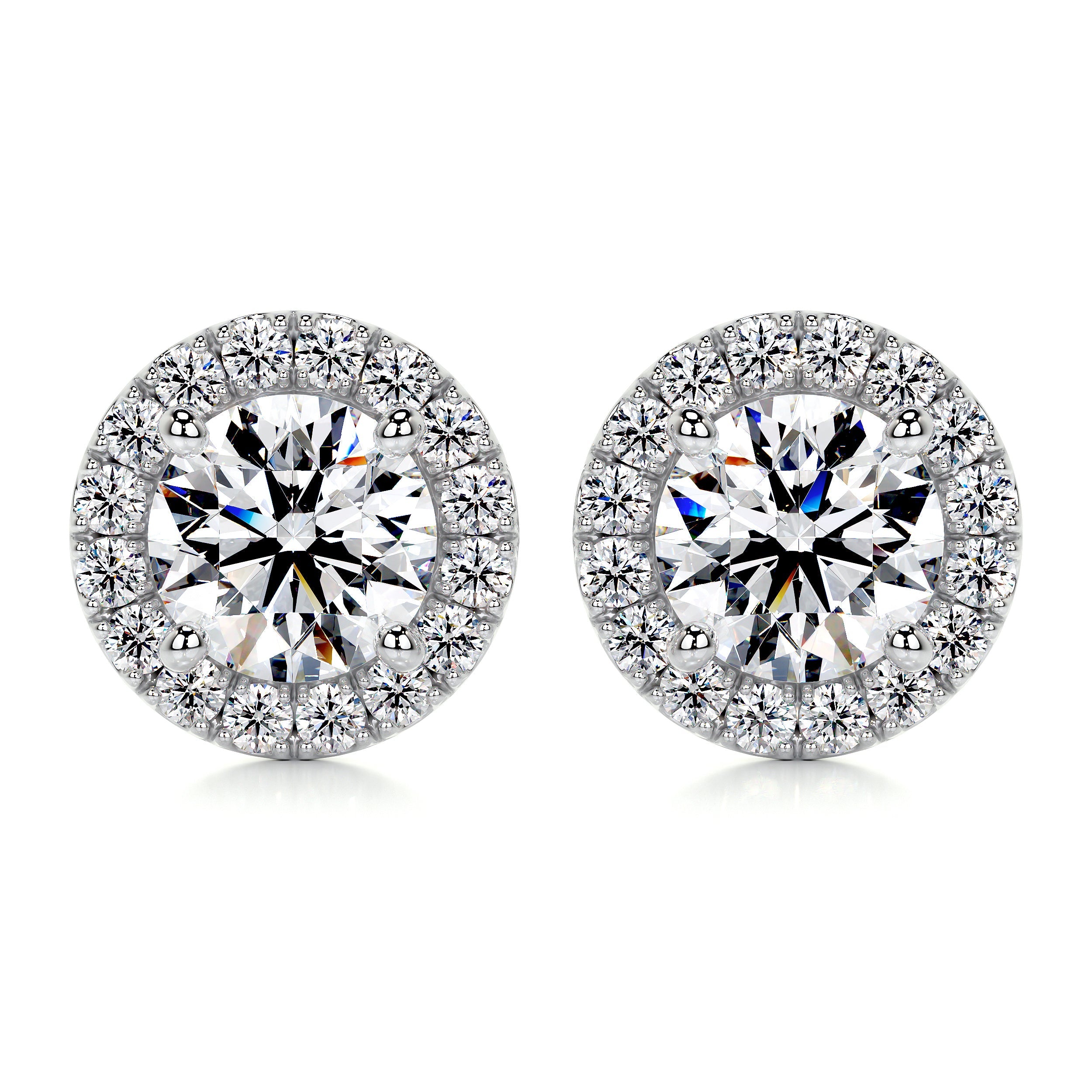 Erica Lab Grown Diamond Earrings -14K White Gold