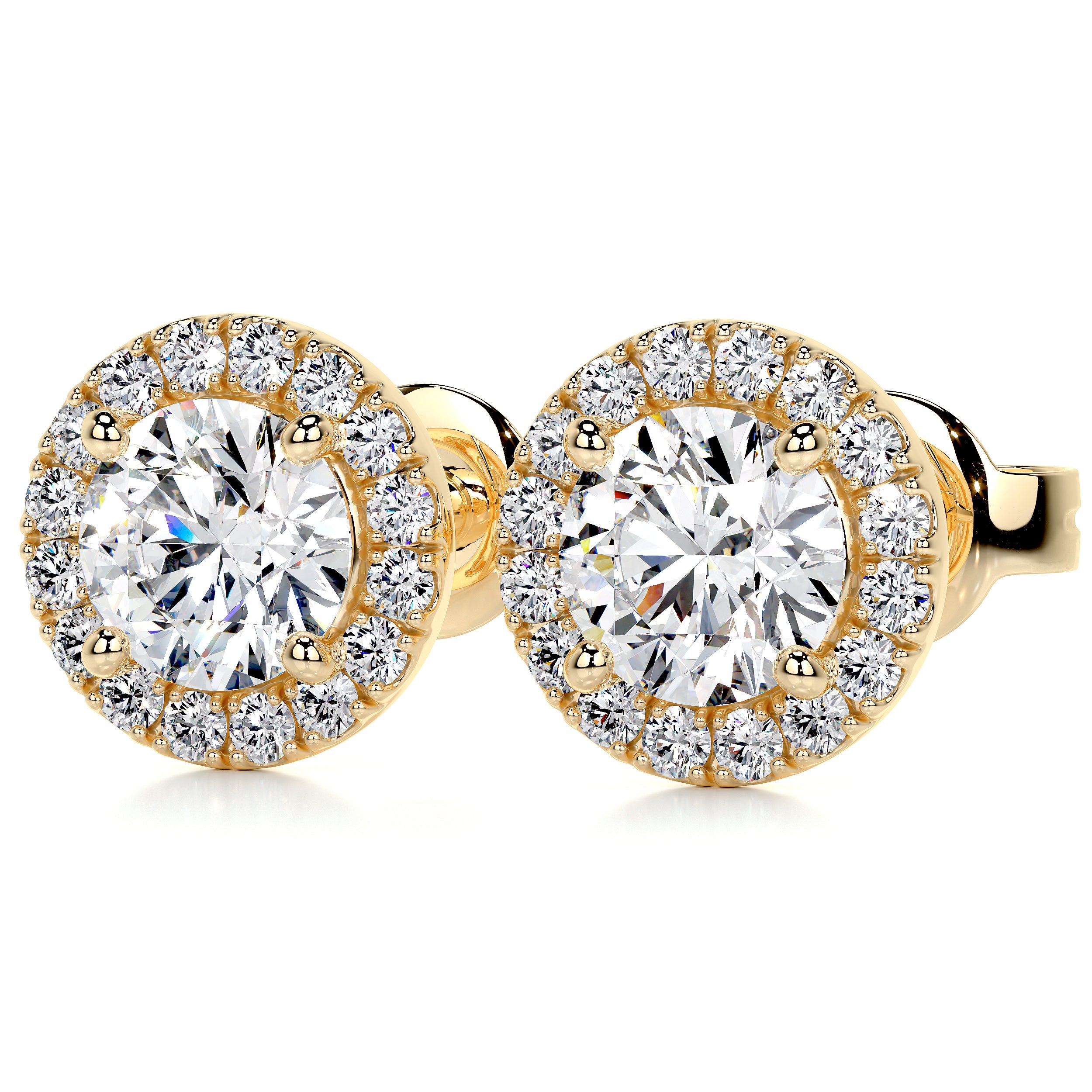 Erica Lab Grown Diamond Earrings -18K Yellow Gold