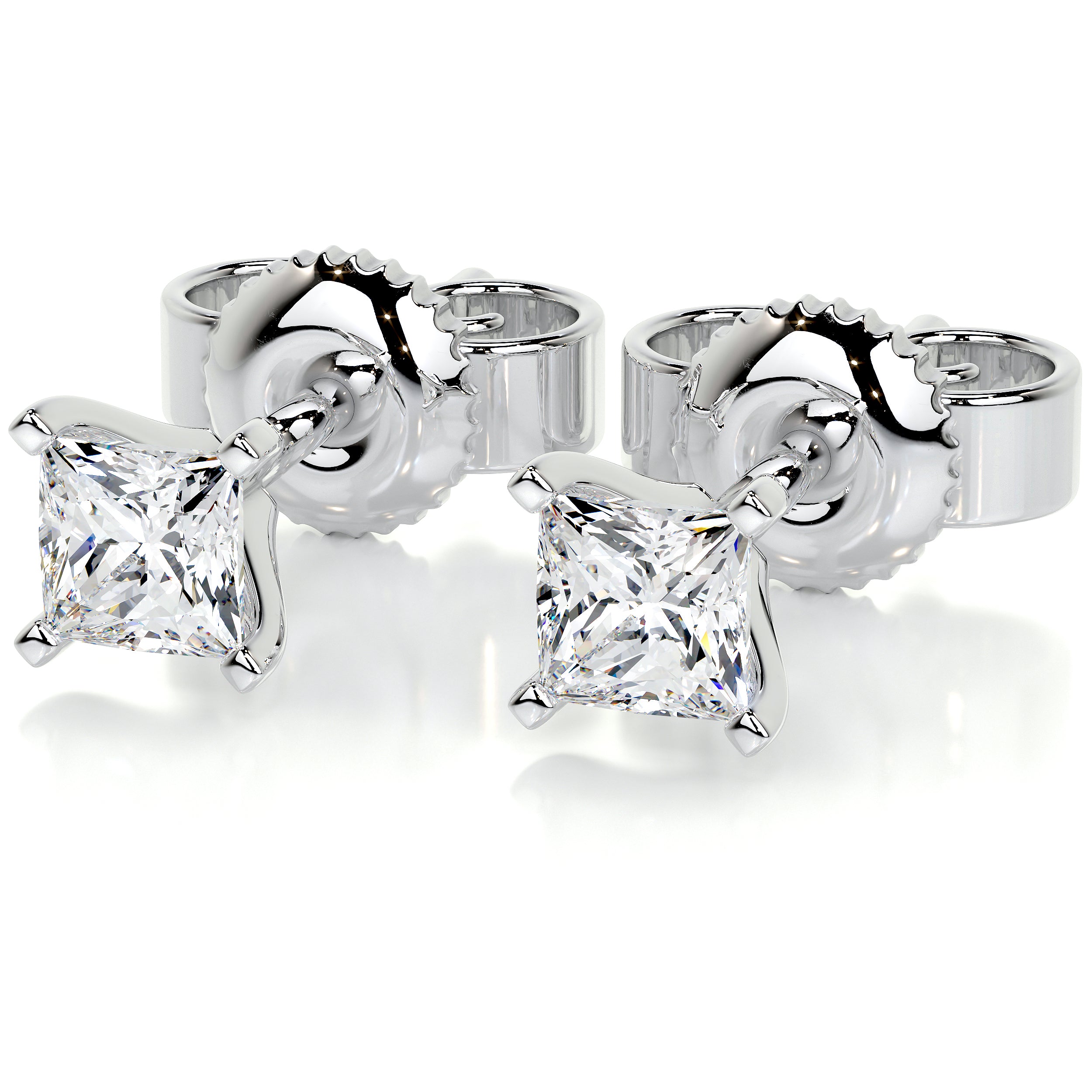 Magnolia Lab Grown Diamond Earrings -14K White Gold