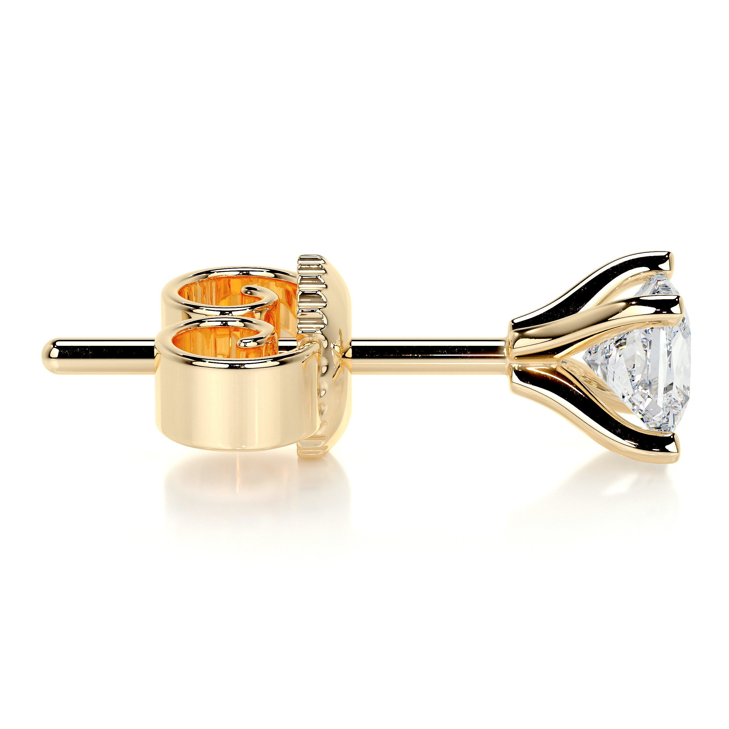 Magnolia Diamond Earrings -18K Yellow Gold