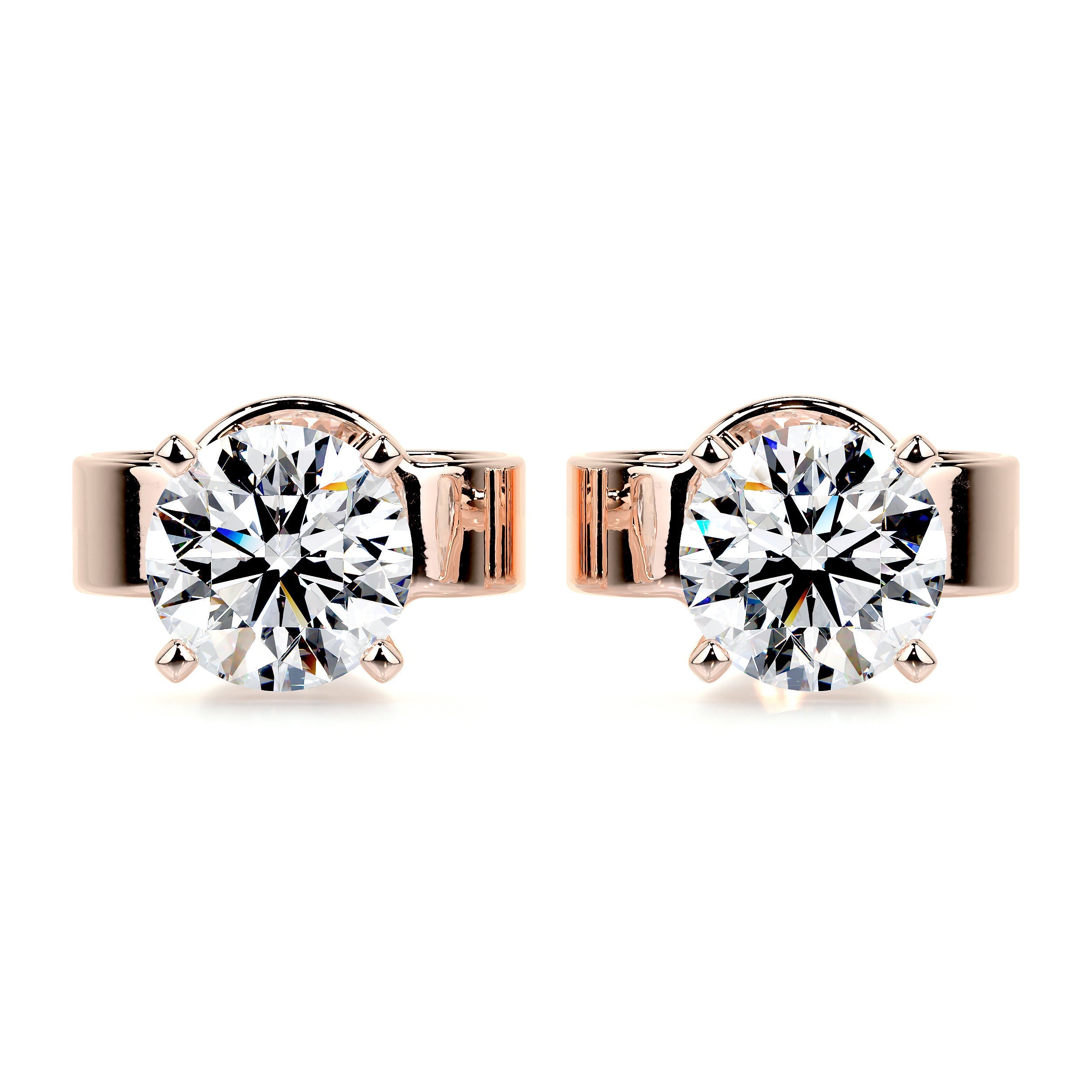 Allen Lab Grown Diamond Earrings -14K Rose Gold