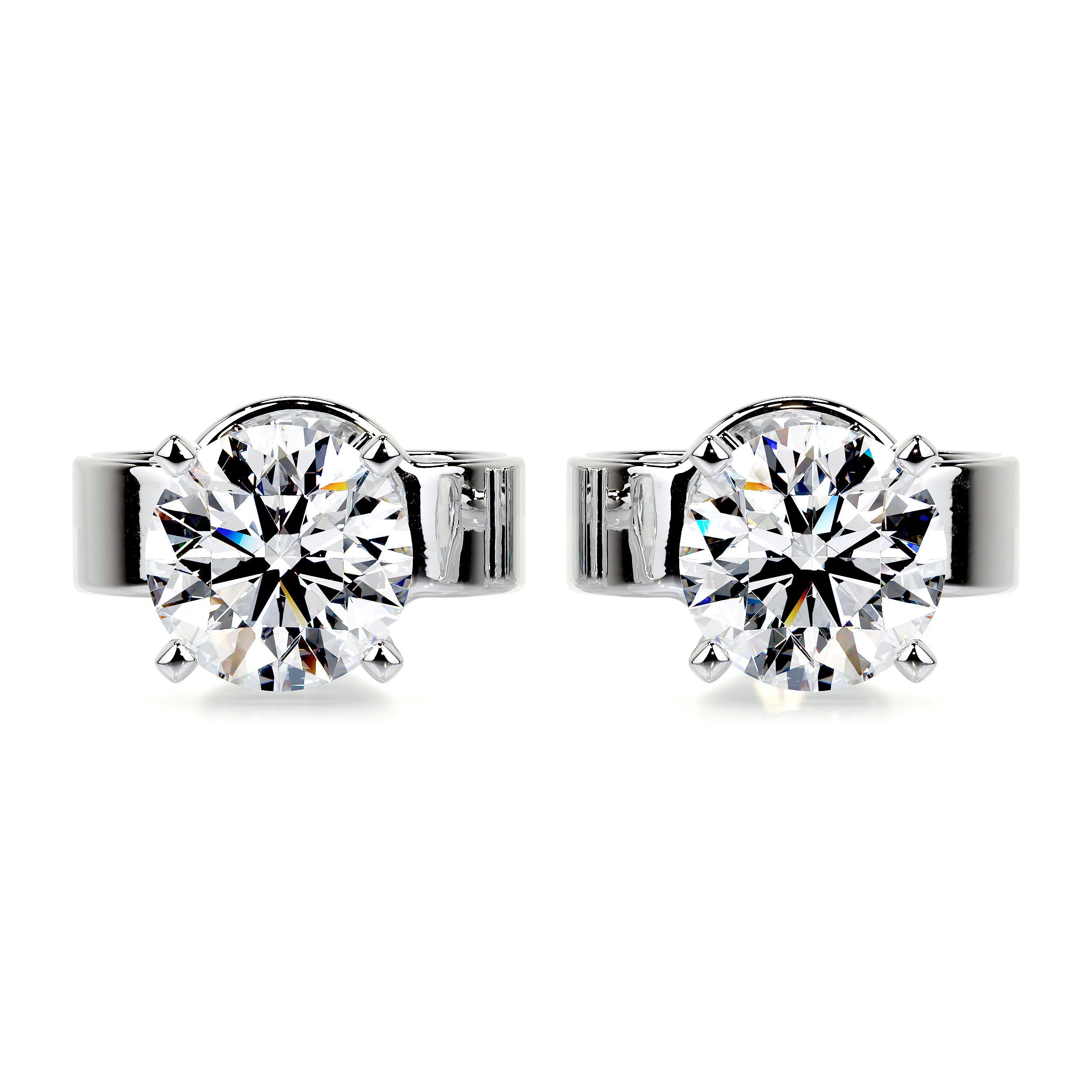 Allen Lab Grown Diamond Earrings -18K White Gold