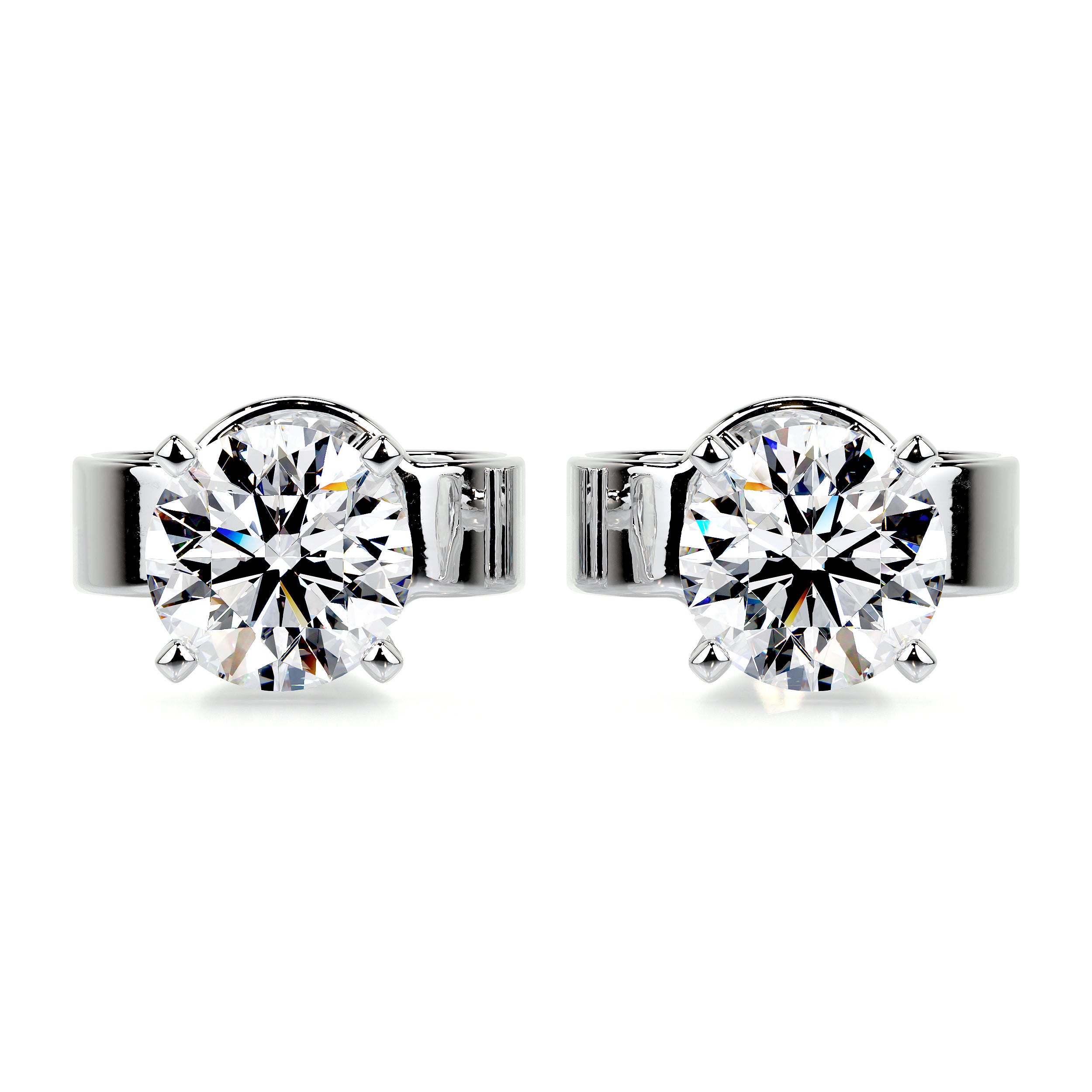 Allen Diamond Earrings -14K White Gold