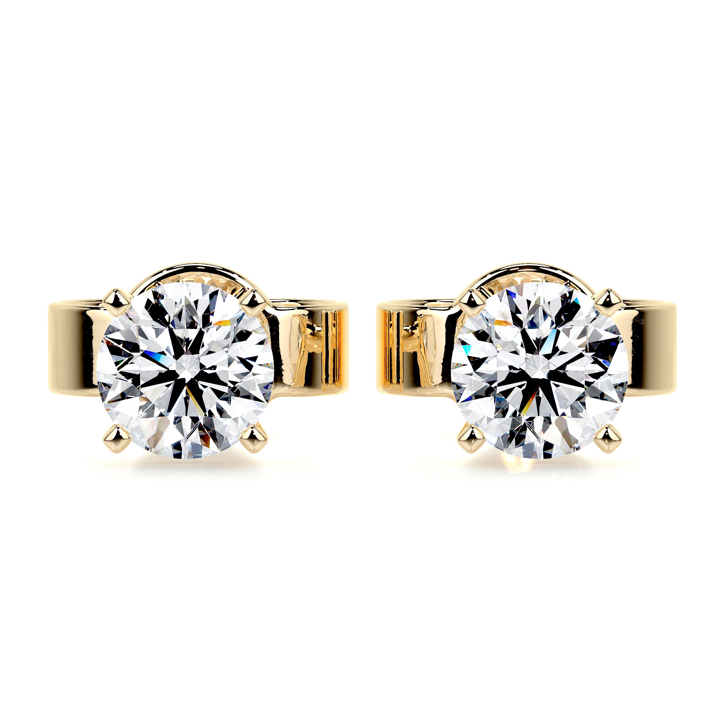 Allen Diamond Earrings -18K Yellow Gold