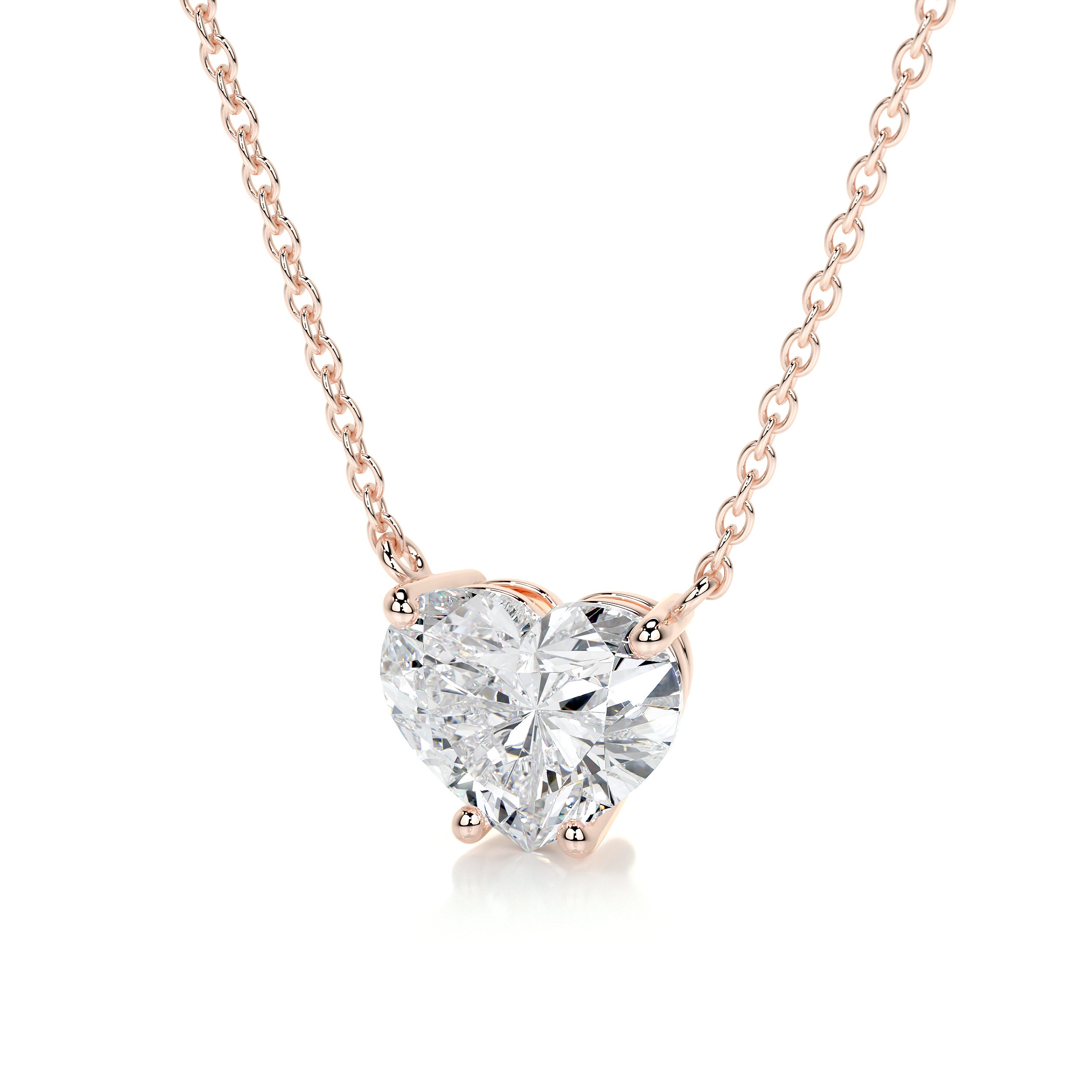 Betty Lab Grown Diamond Pendant -14K Rose Gold