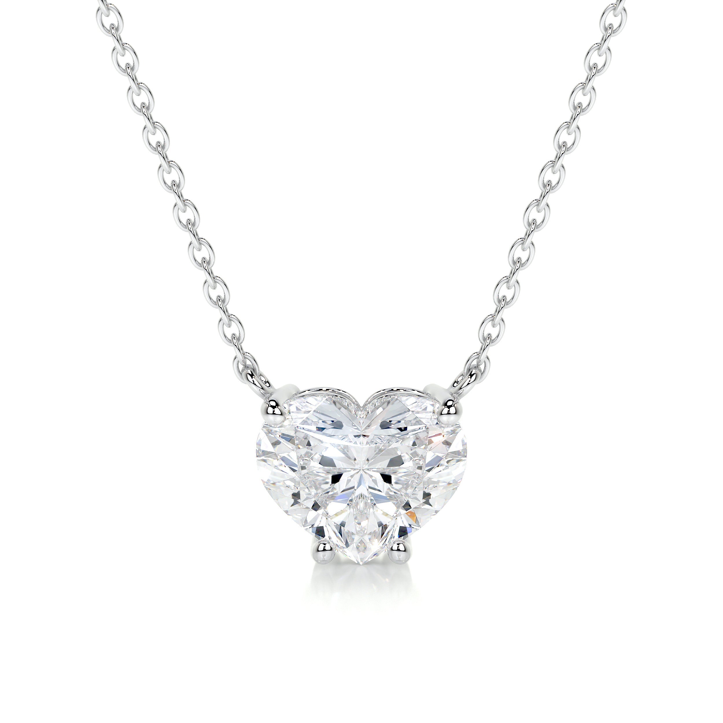 Betty Lab Grown Diamond Pendant -14K White Gold