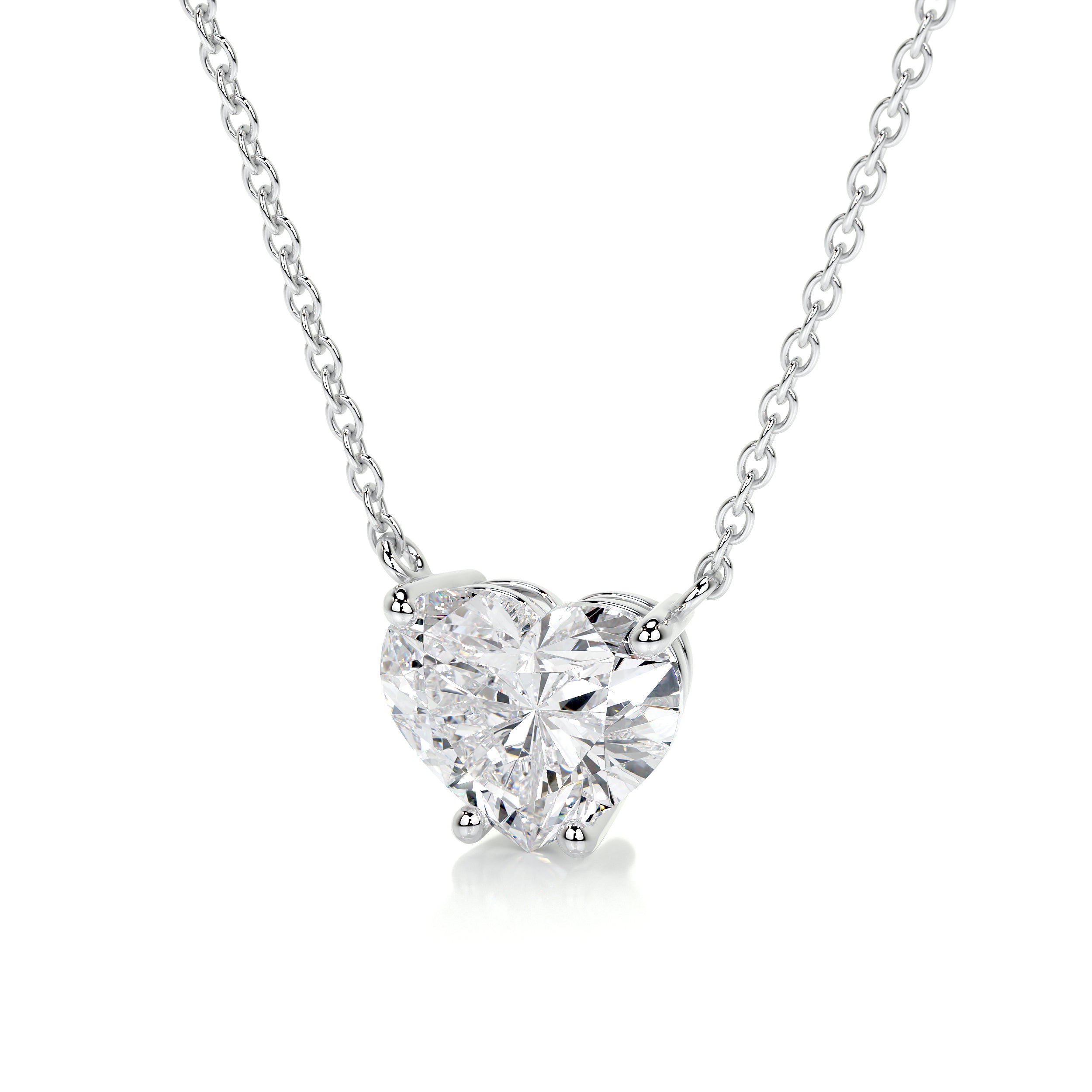 Betty Lab Grown Diamond Pendant -14K White Gold