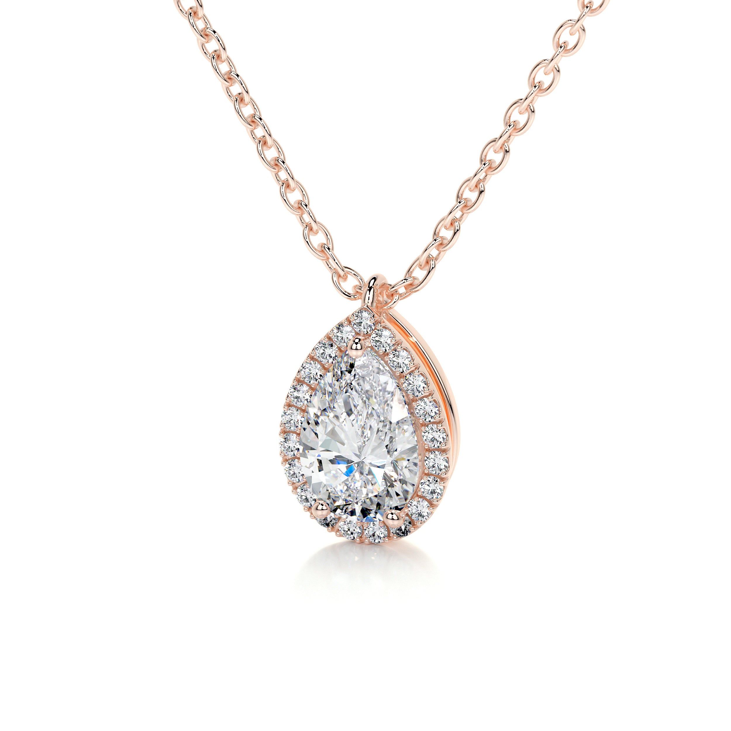 Nancy Lab Grown Diamond Pendant -14K Rose Gold