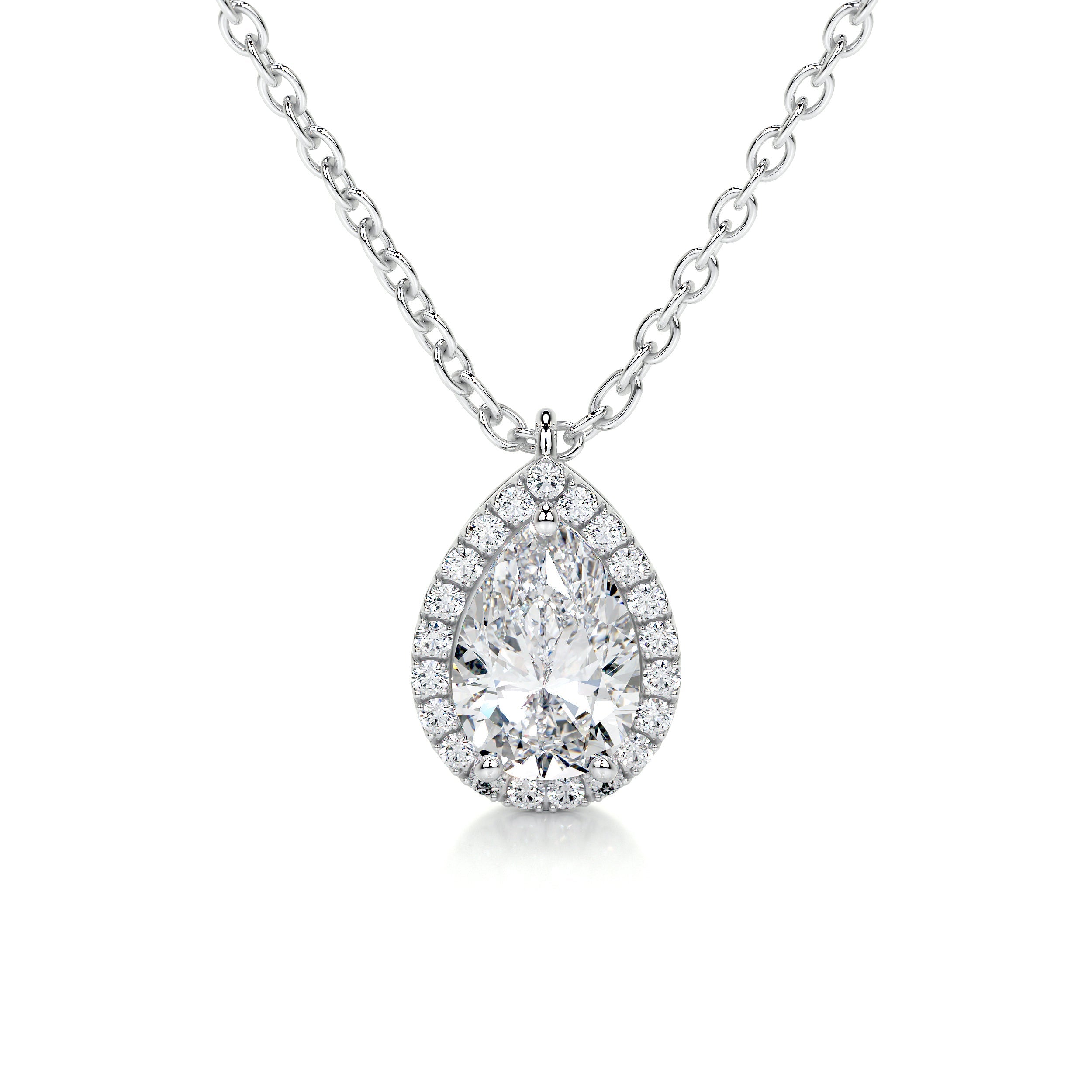 Nancy Lab Grown Diamond Pendant -14K White Gold