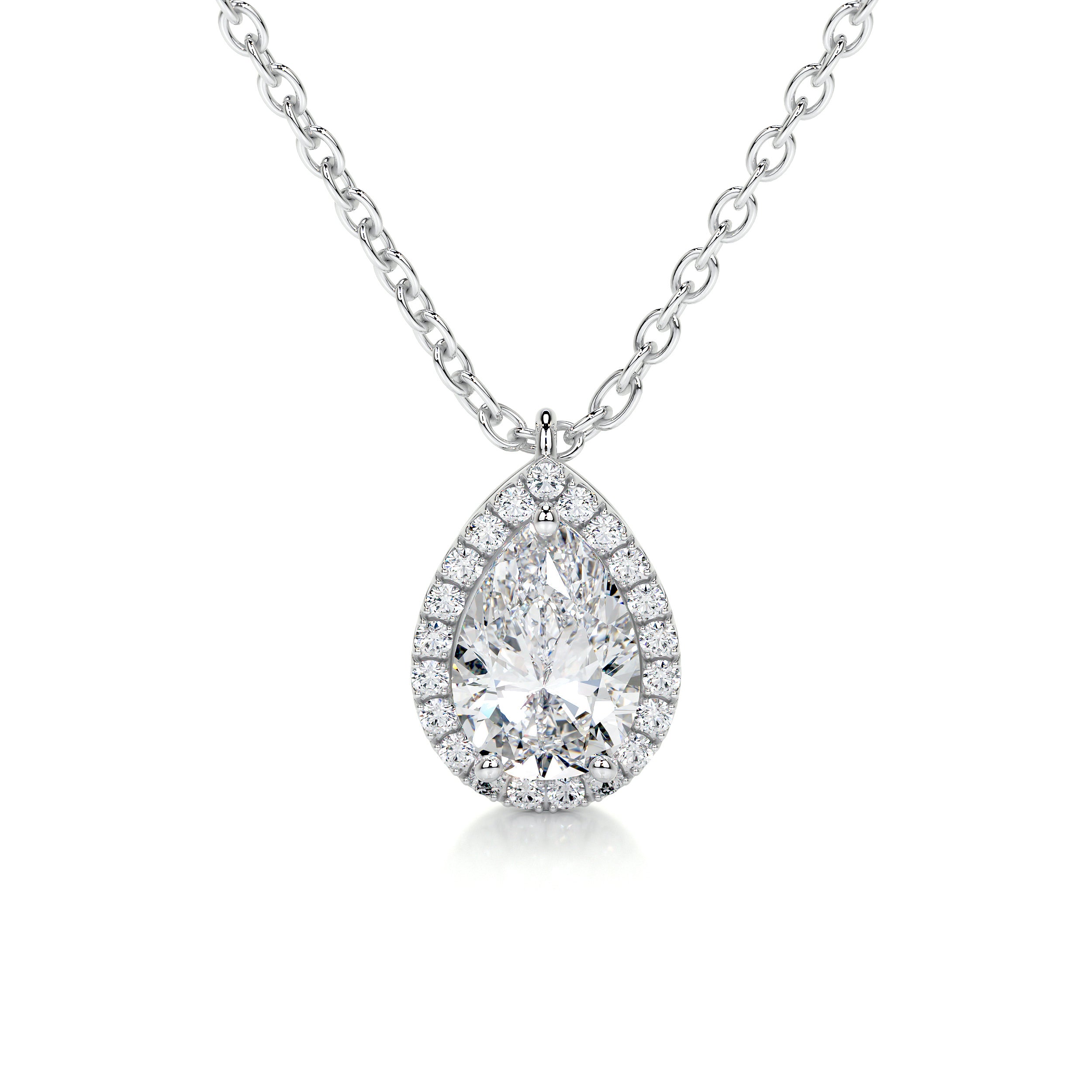 Nancy Diamond Pendant -14K White Gold