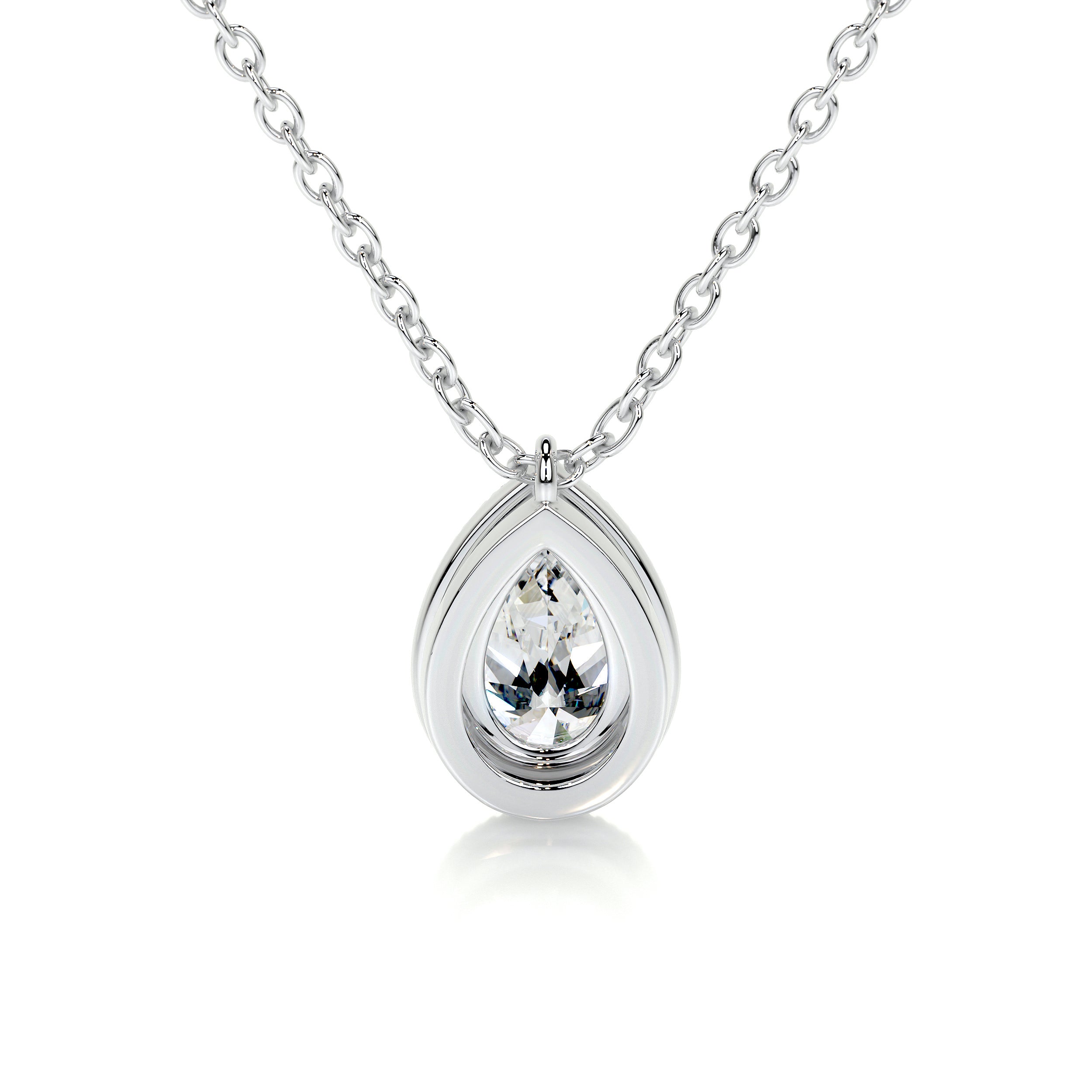 Nancy Diamond Pendant -14K White Gold