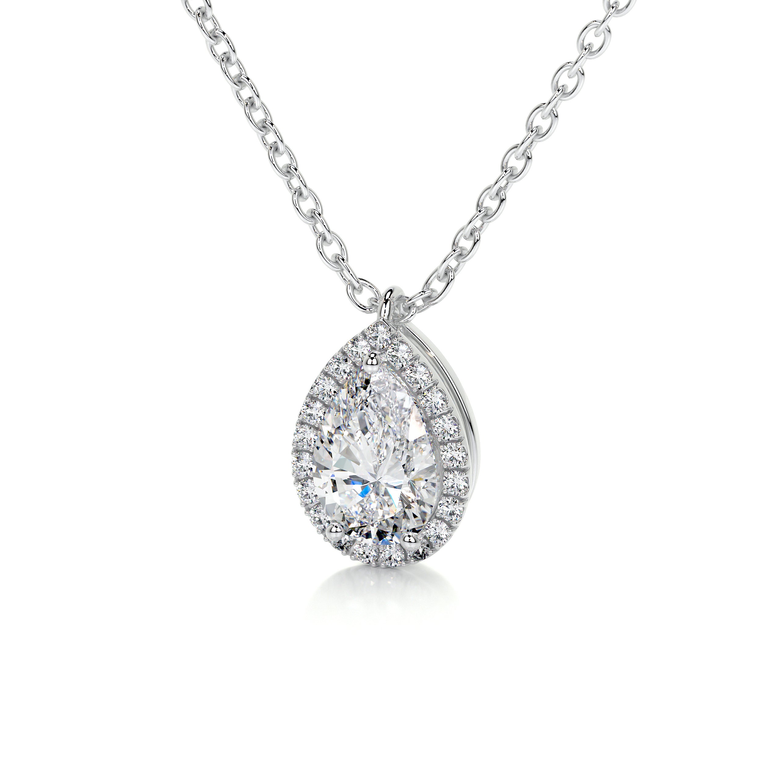 Nancy Lab Grown Diamond Pendant -14K White Gold