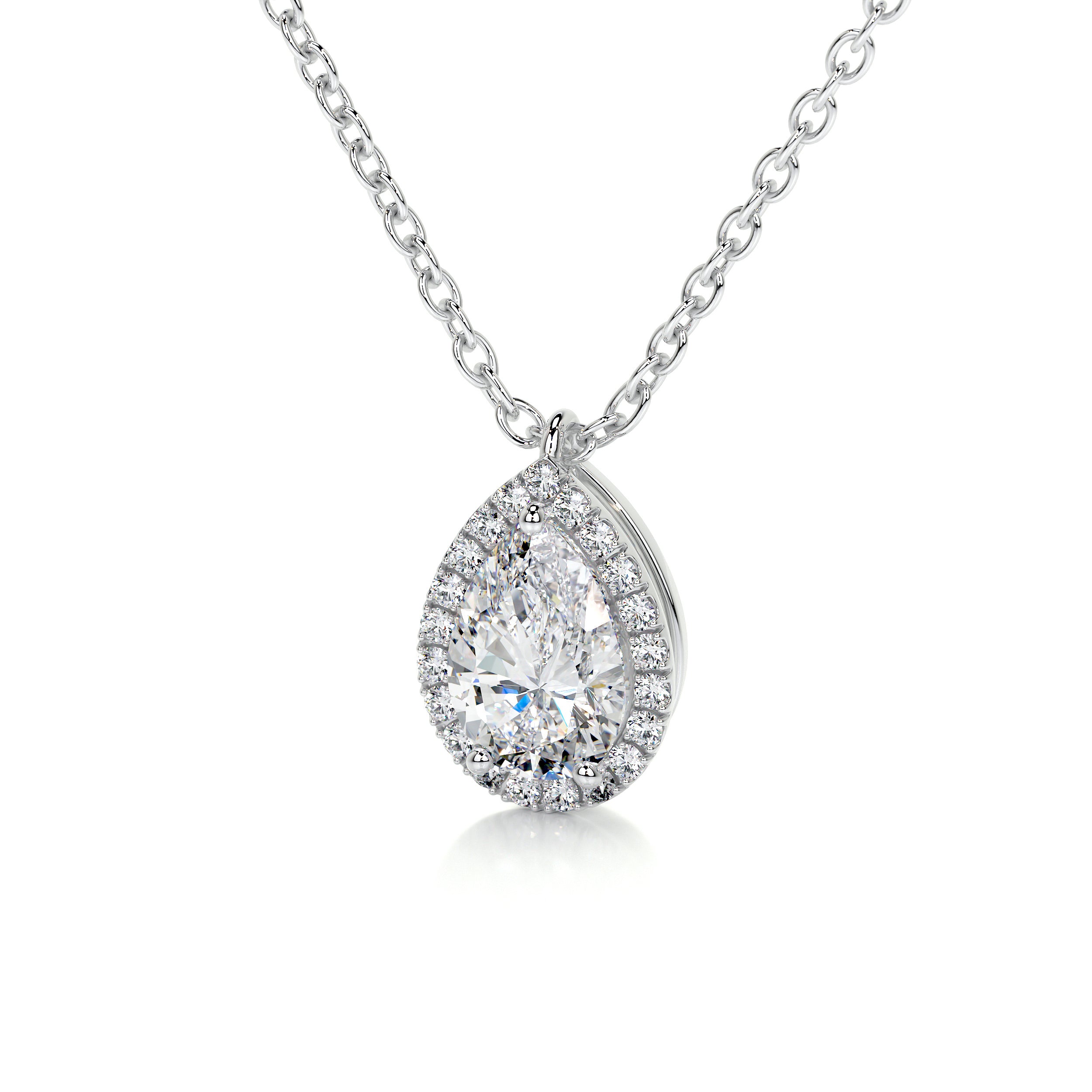 Nancy Lab Grown Diamond Pendant -18K White Gold