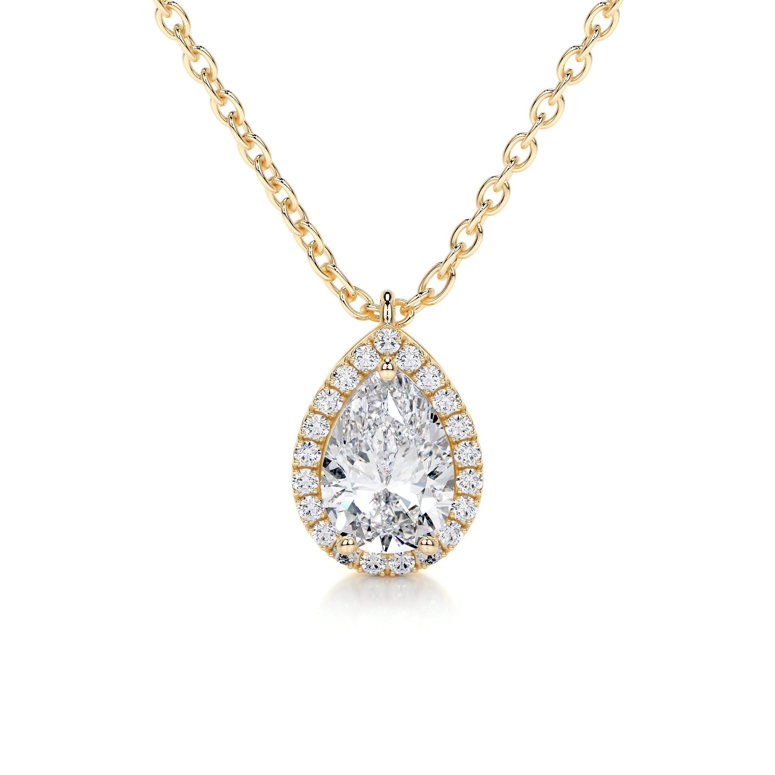 Nancy Diamond Pendant -18K Yellow Gold