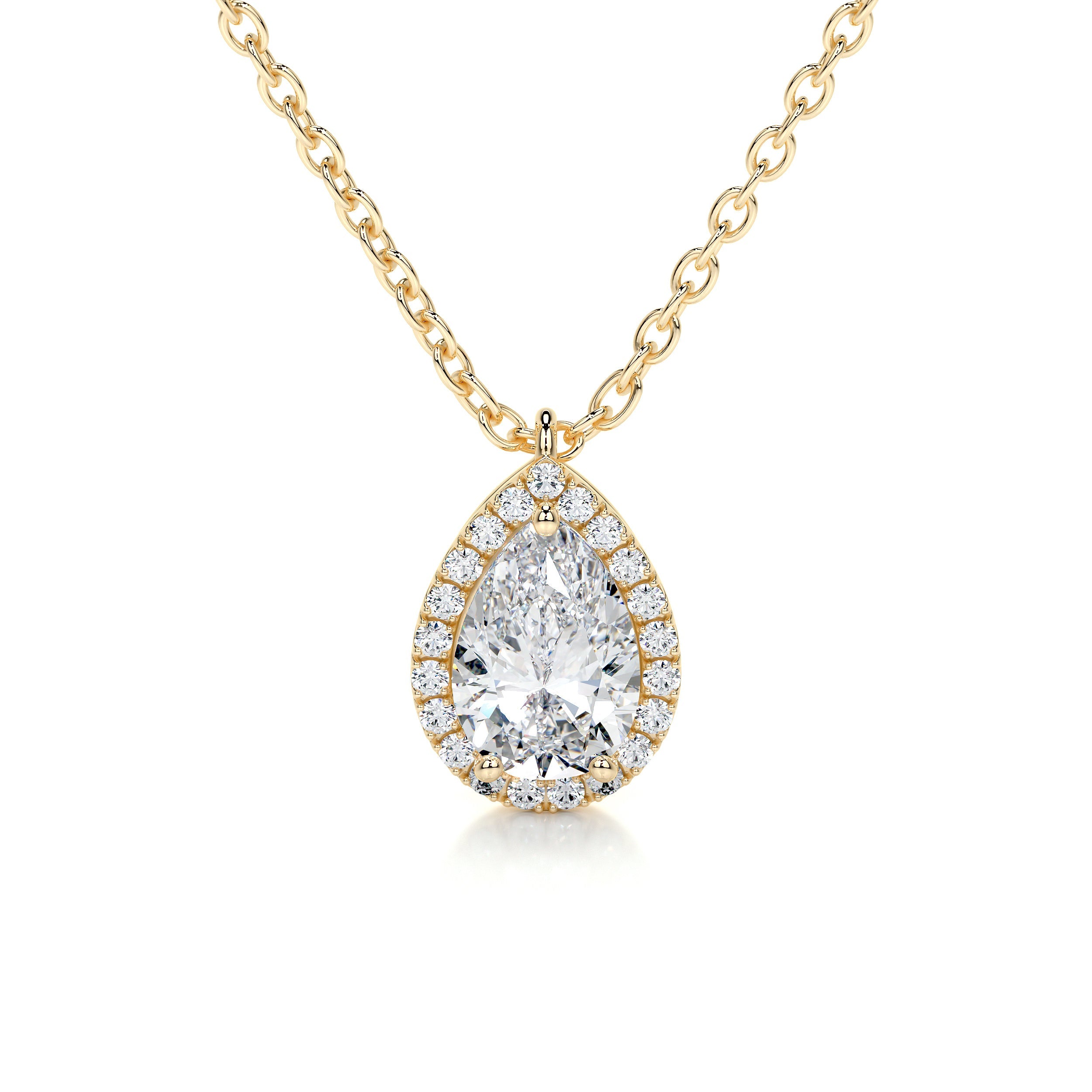 Nancy Lab Grown Diamond Pendant -18K Yellow Gold