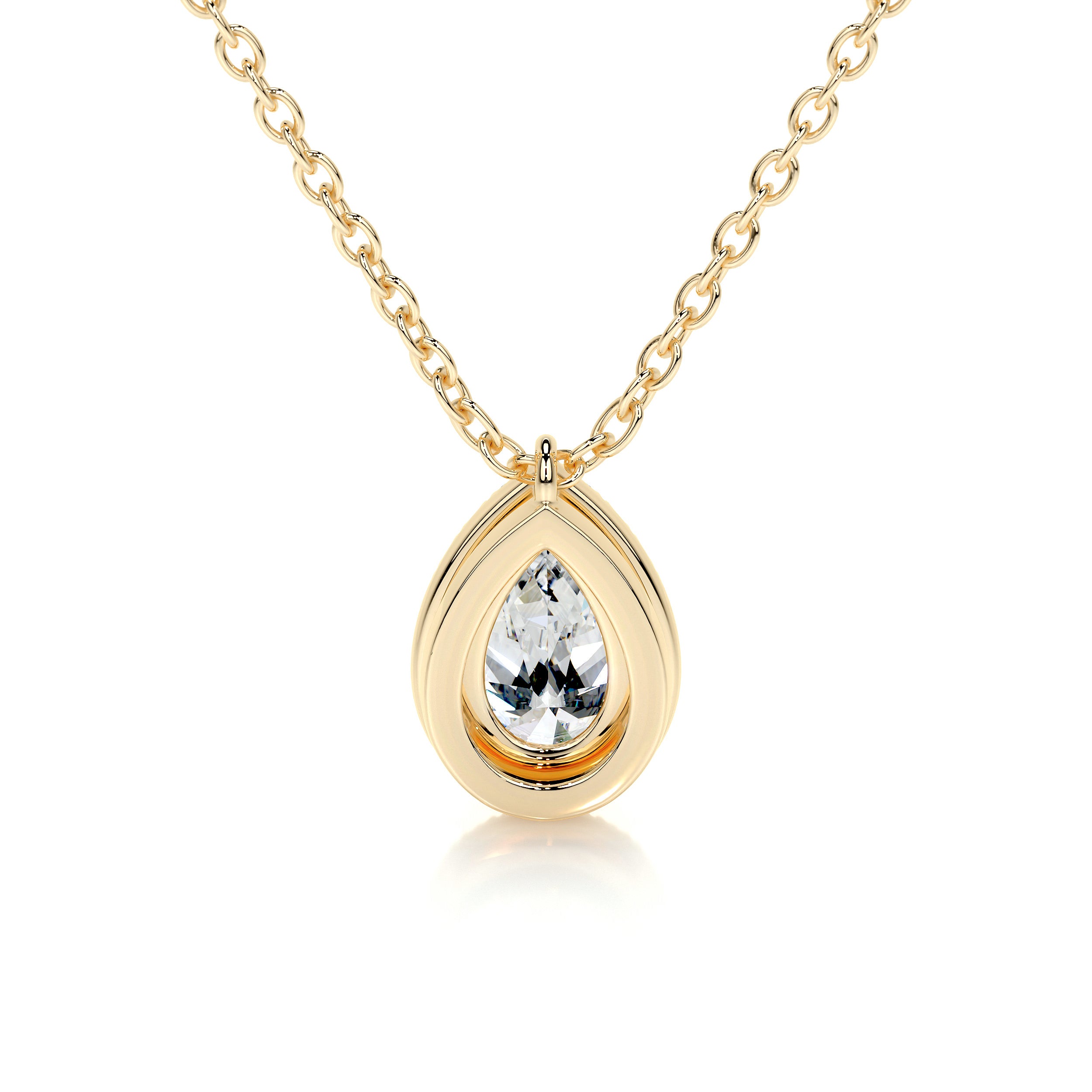 Nancy Diamond Pendant -18K Yellow Gold