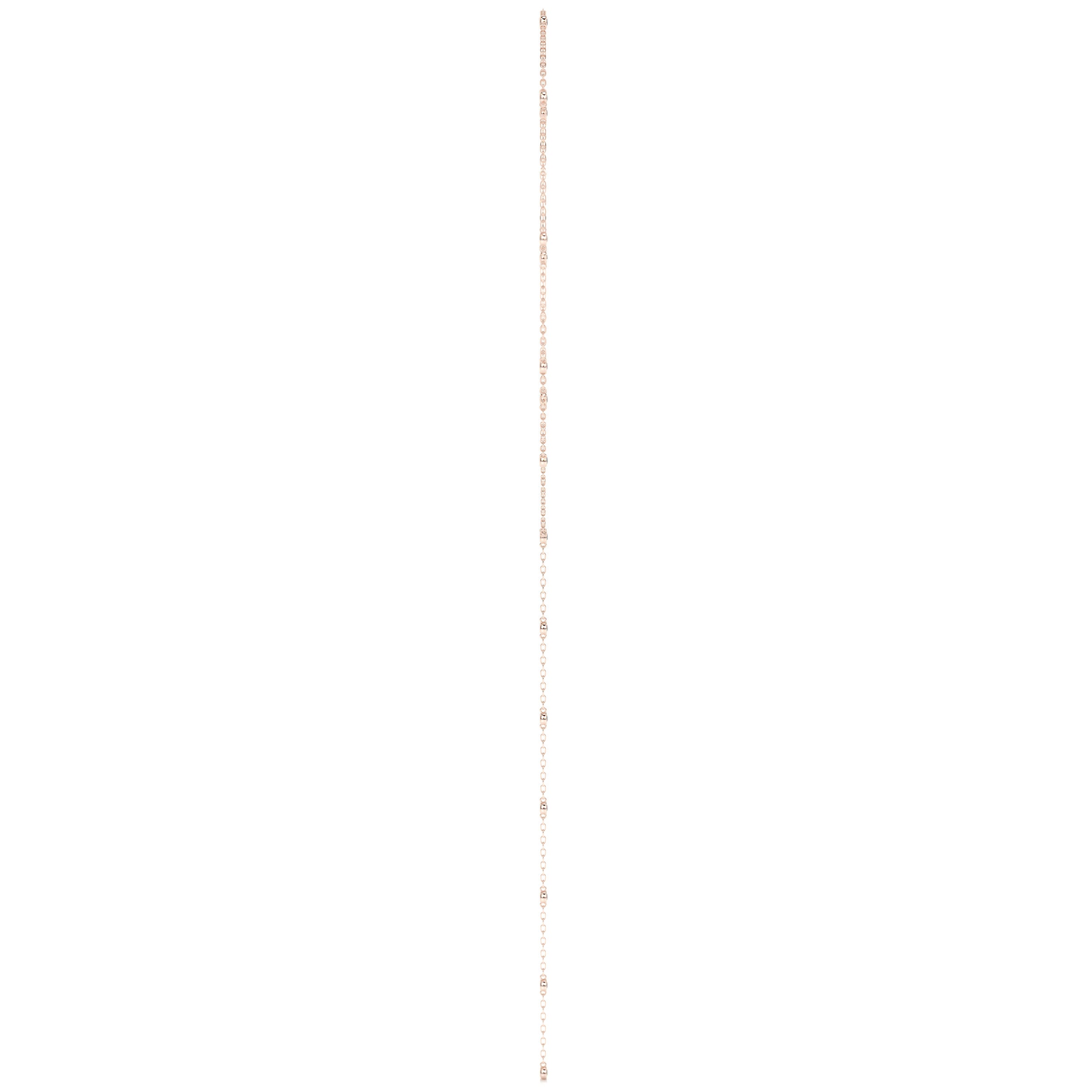 Tie Lab Grown Diamond Necklace (1.1 Carat) -14K Rose Gold