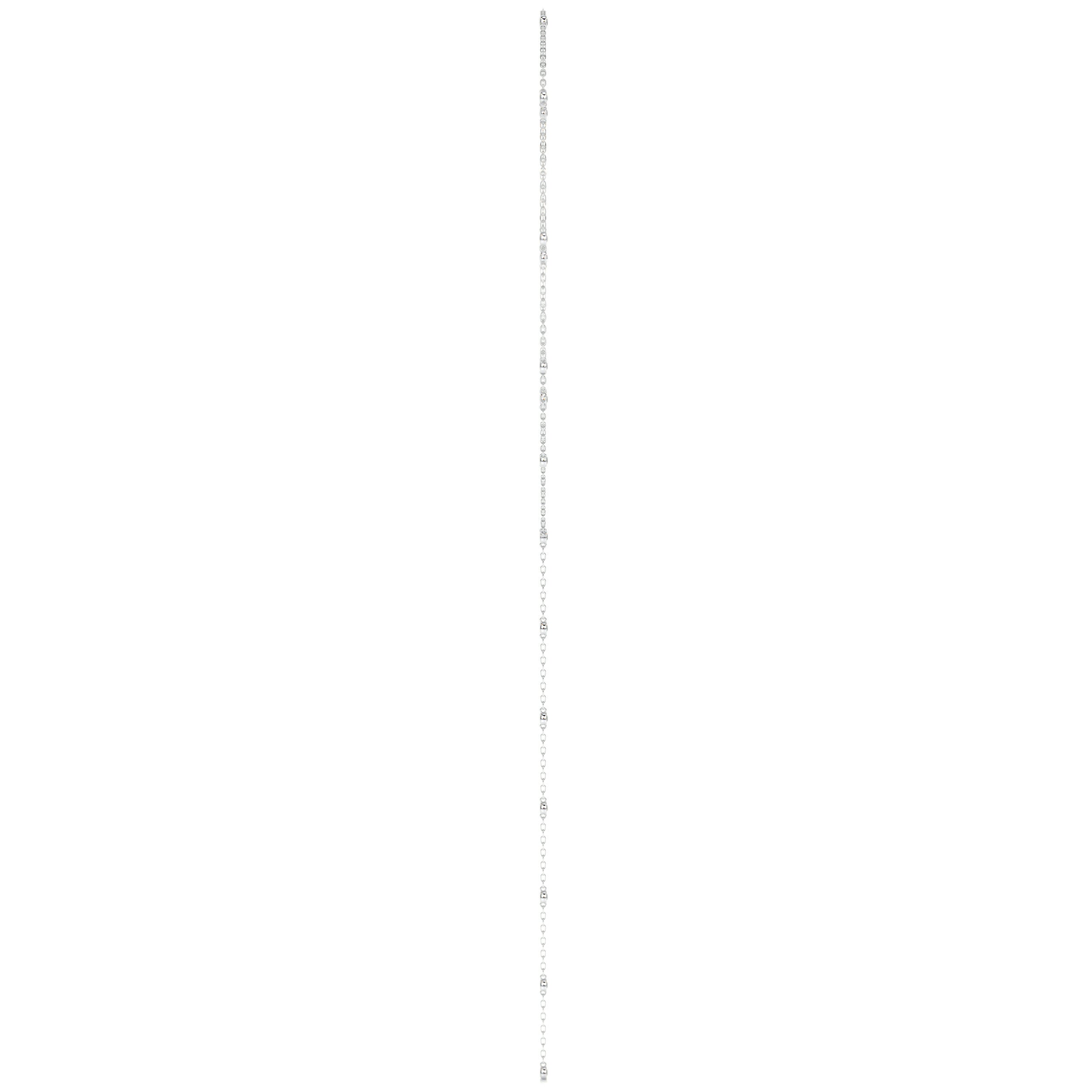 Tie Lab Grown Diamond Necklace (1.1 Carat) -14K White Gold