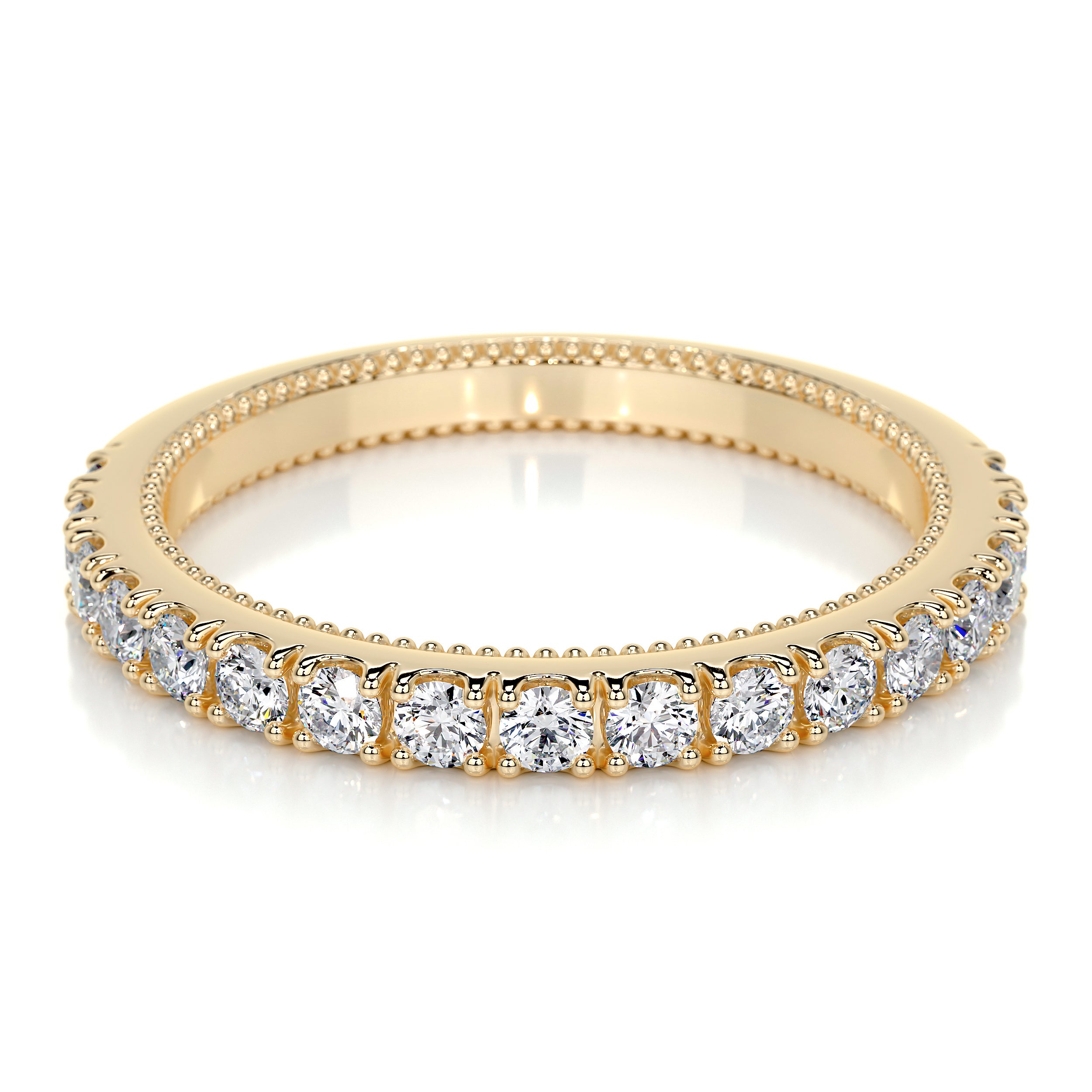 Blair Lab Grown Diamond Milgrain Wedding Ring (0.5 Carat) -18K Yellow Gold
