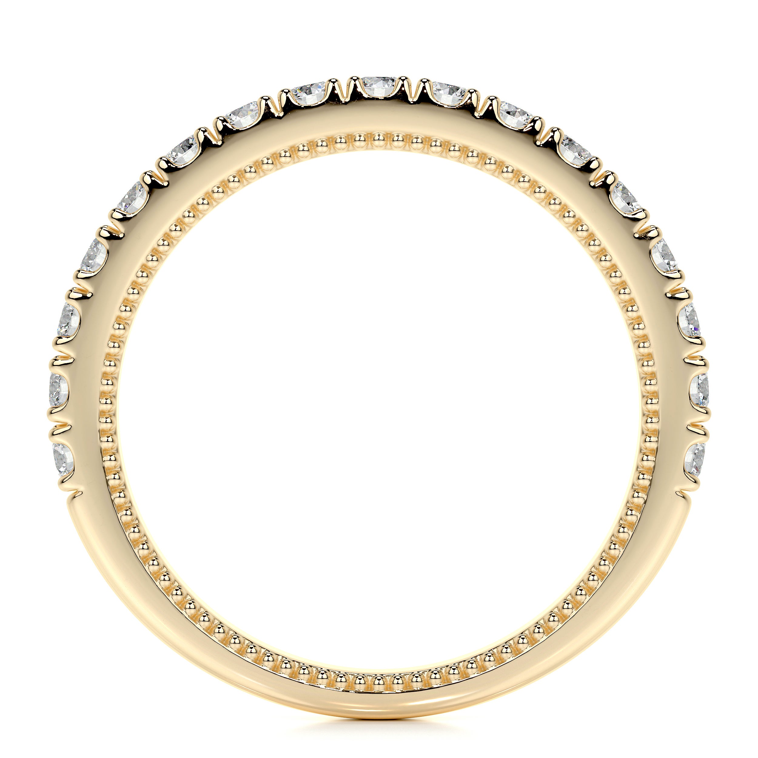 Blair Lab Grown Diamond Milgrain Wedding Ring (0.5 Carat) -18K Yellow Gold