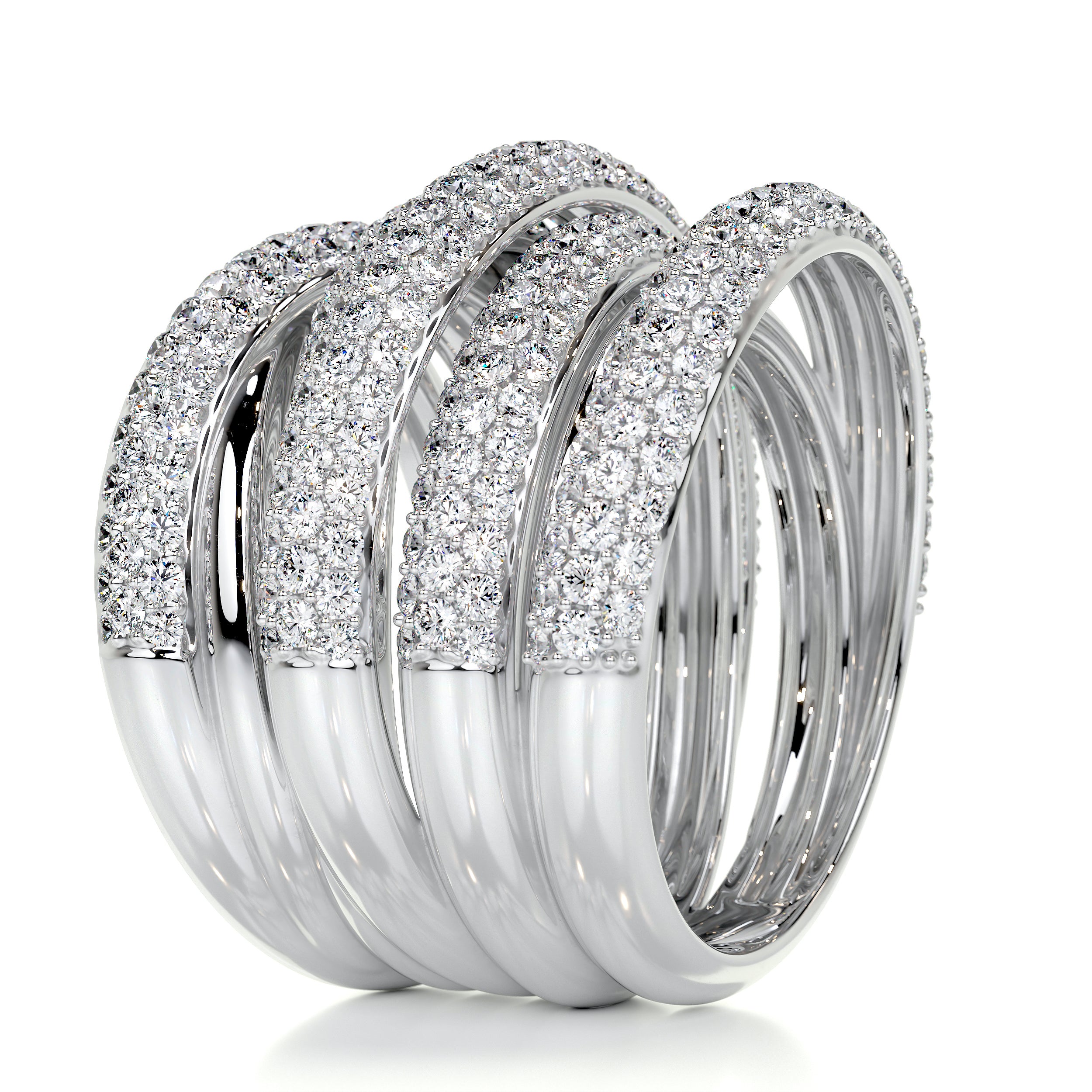 Aurora Diamond Wedding Ring (3 Carat) -Platinum