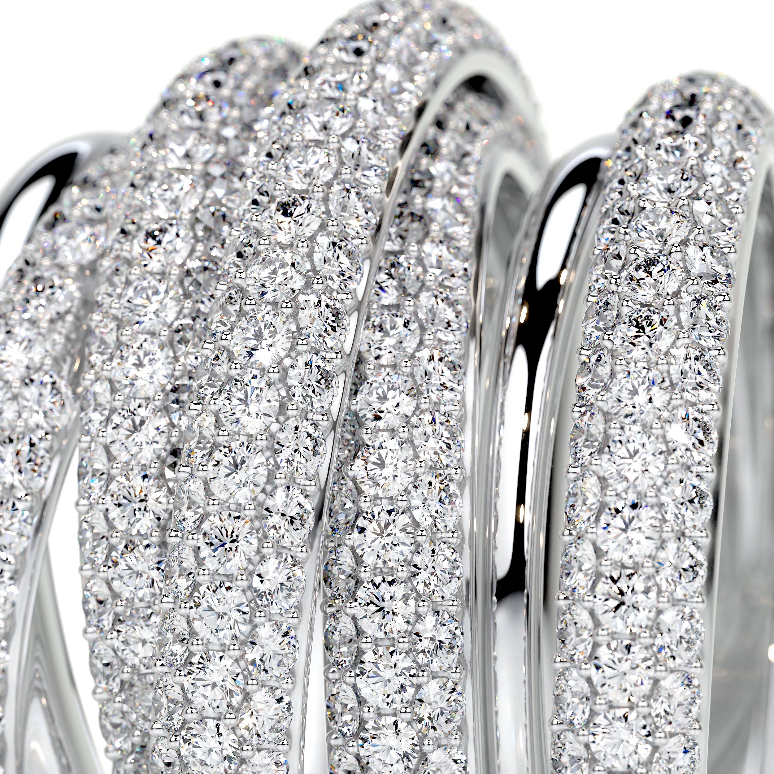 Aurora Lab Grown Diamond Wedding Ring (3 Carat) -18K White Gold