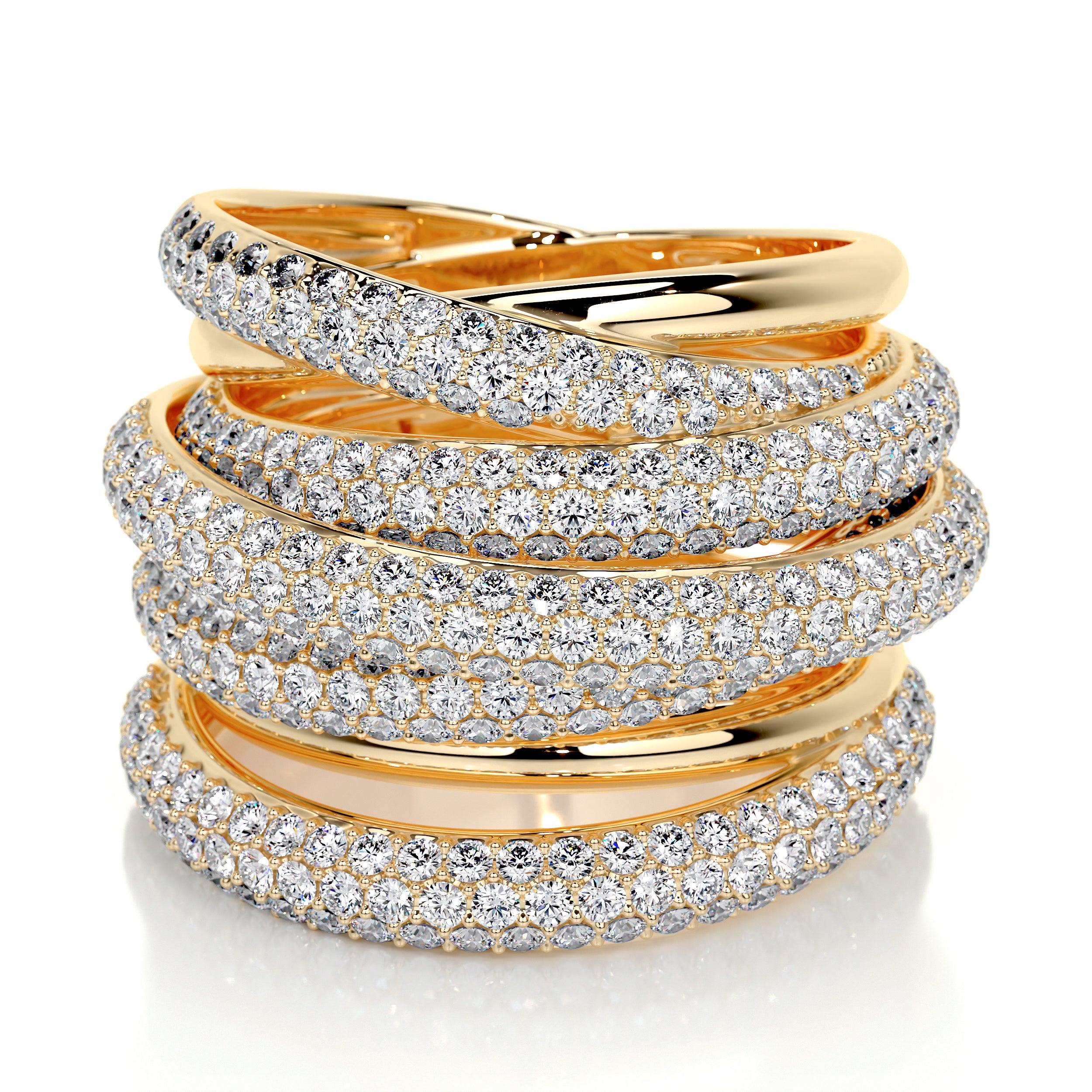 Aurora Lab Grown Diamond Wedding Ring (3 Carat) -18K Yellow Gold