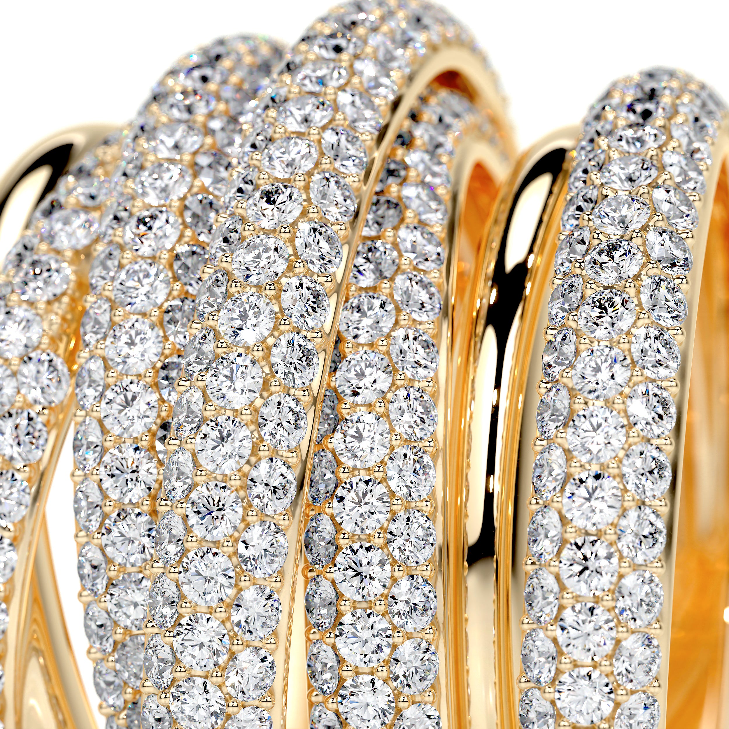 Aurora Lab Grown Diamond Wedding Ring (3 Carat) -18K Yellow Gold