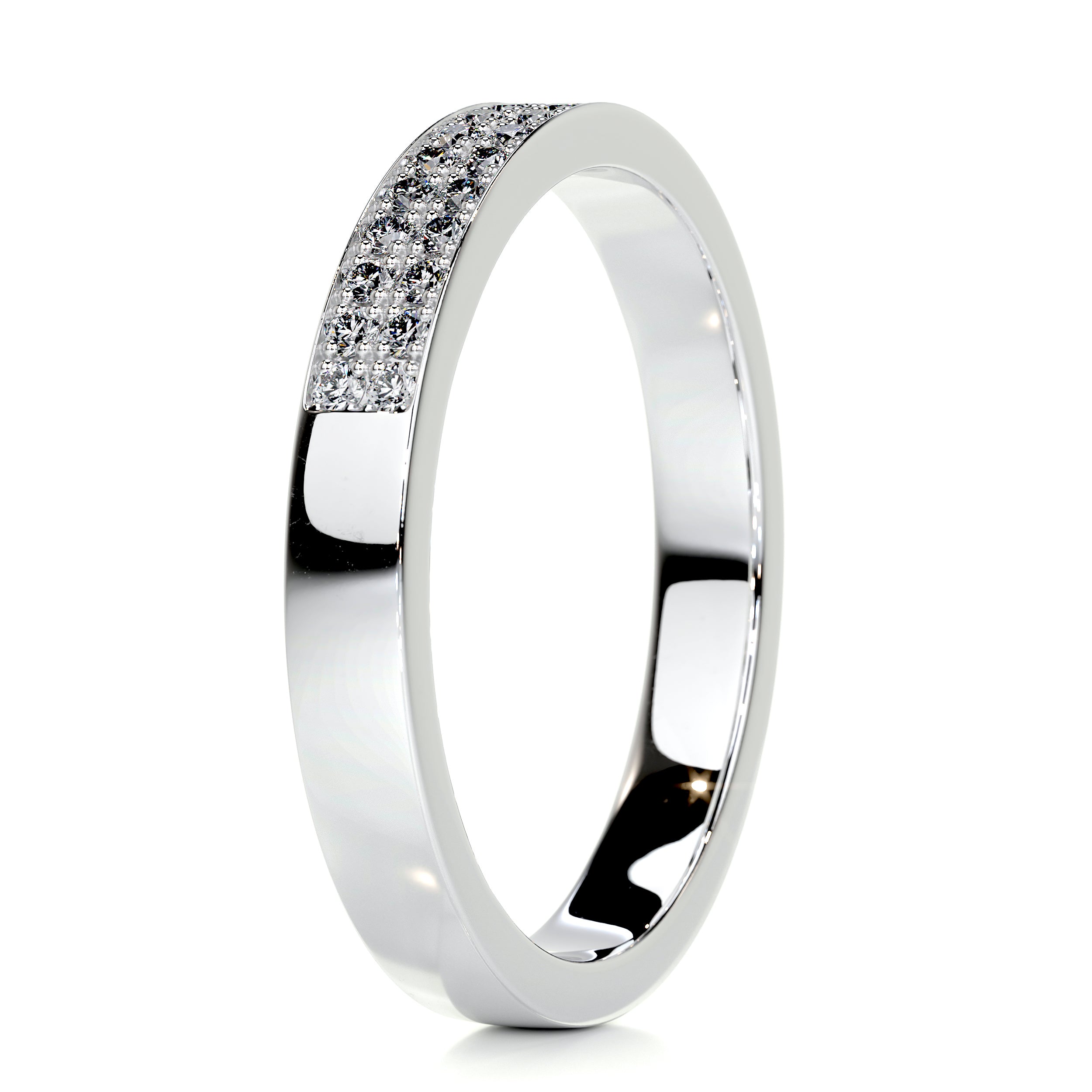 June Diamond Wedding Ring (0.2 Carat) - 14K White Gold