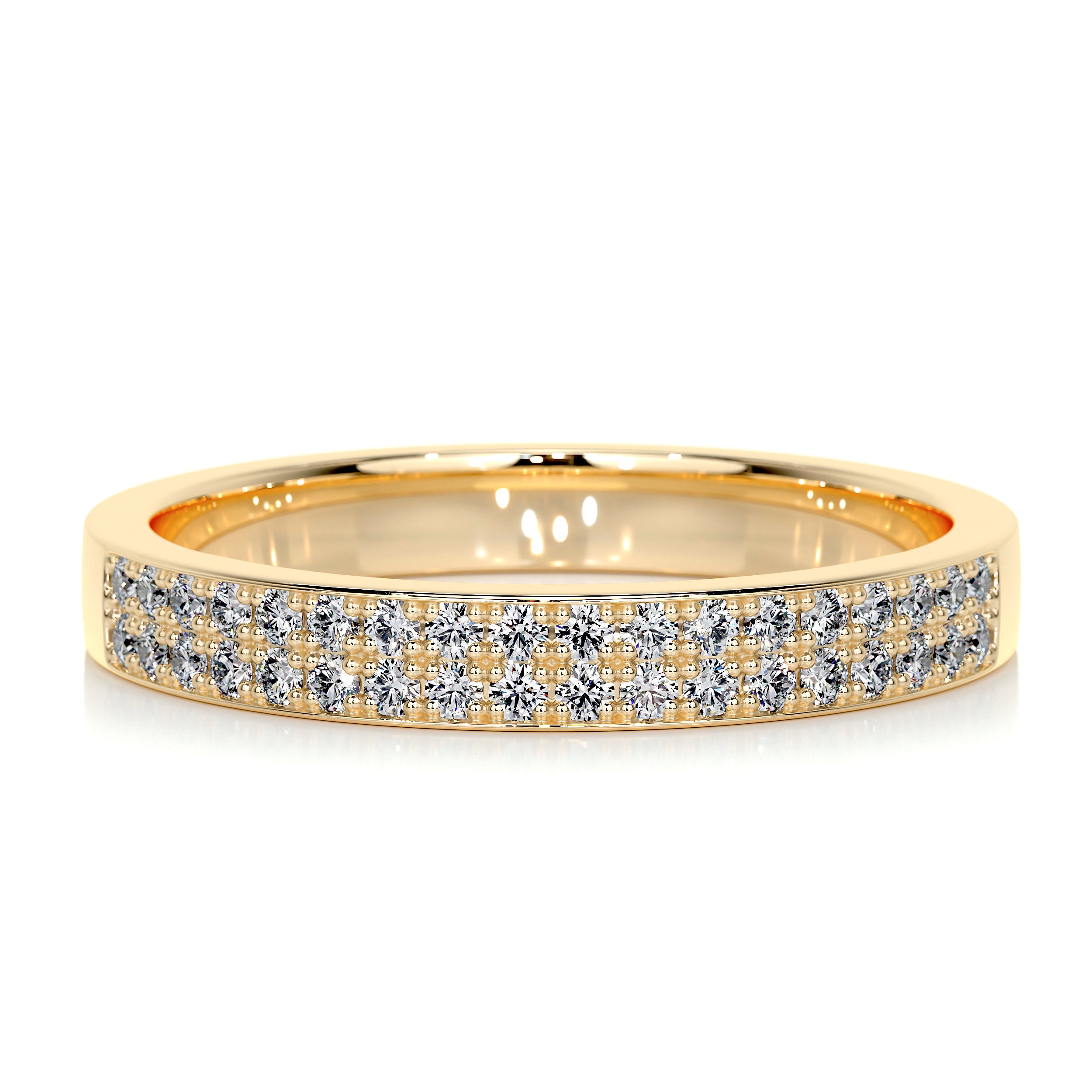 June Diamond Wedding Ring (0.2 Carat) - 18K Yellow Gold