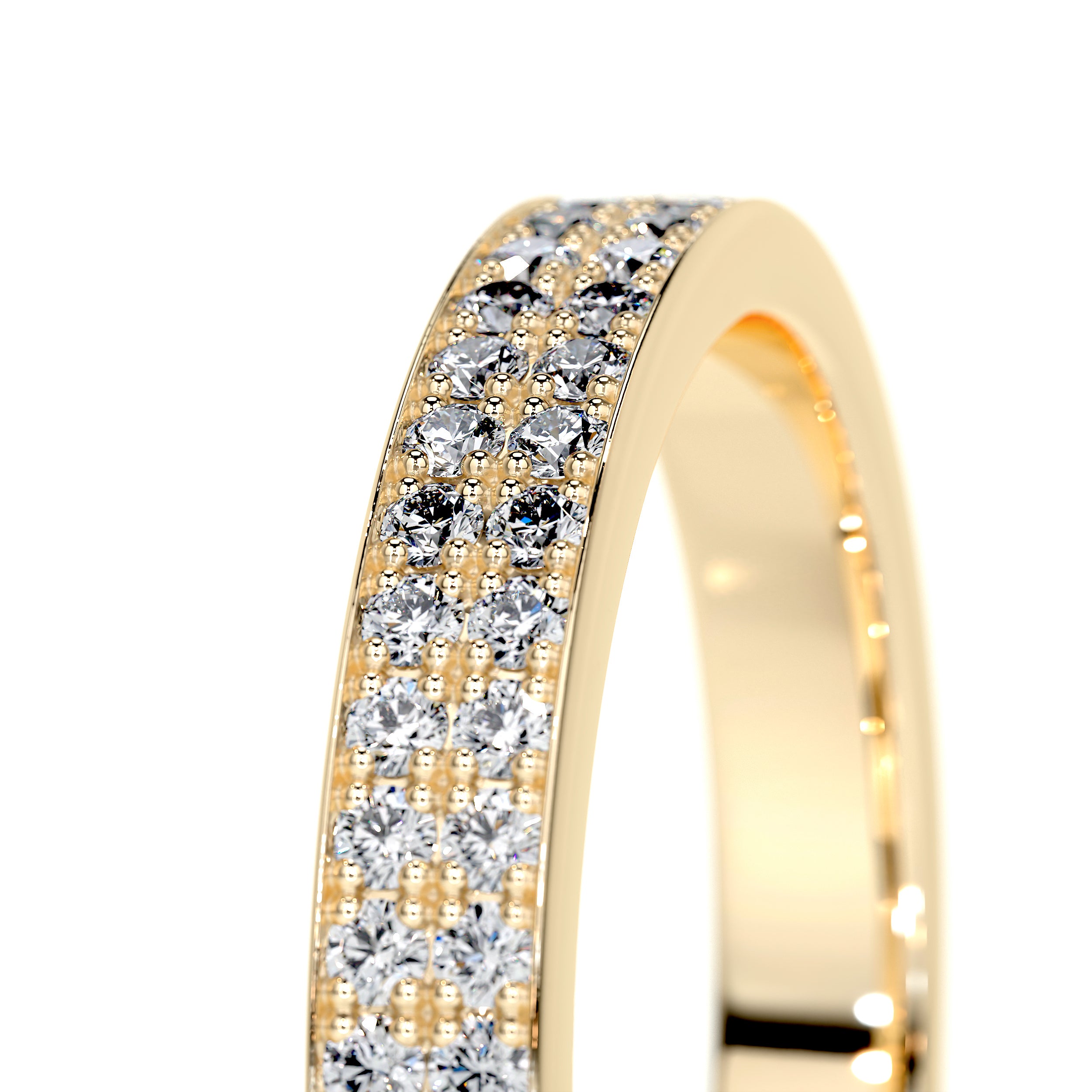 June Lab Grown Diamond Wedding Ring   (0.2 Carat) - 18K Yellow Gold