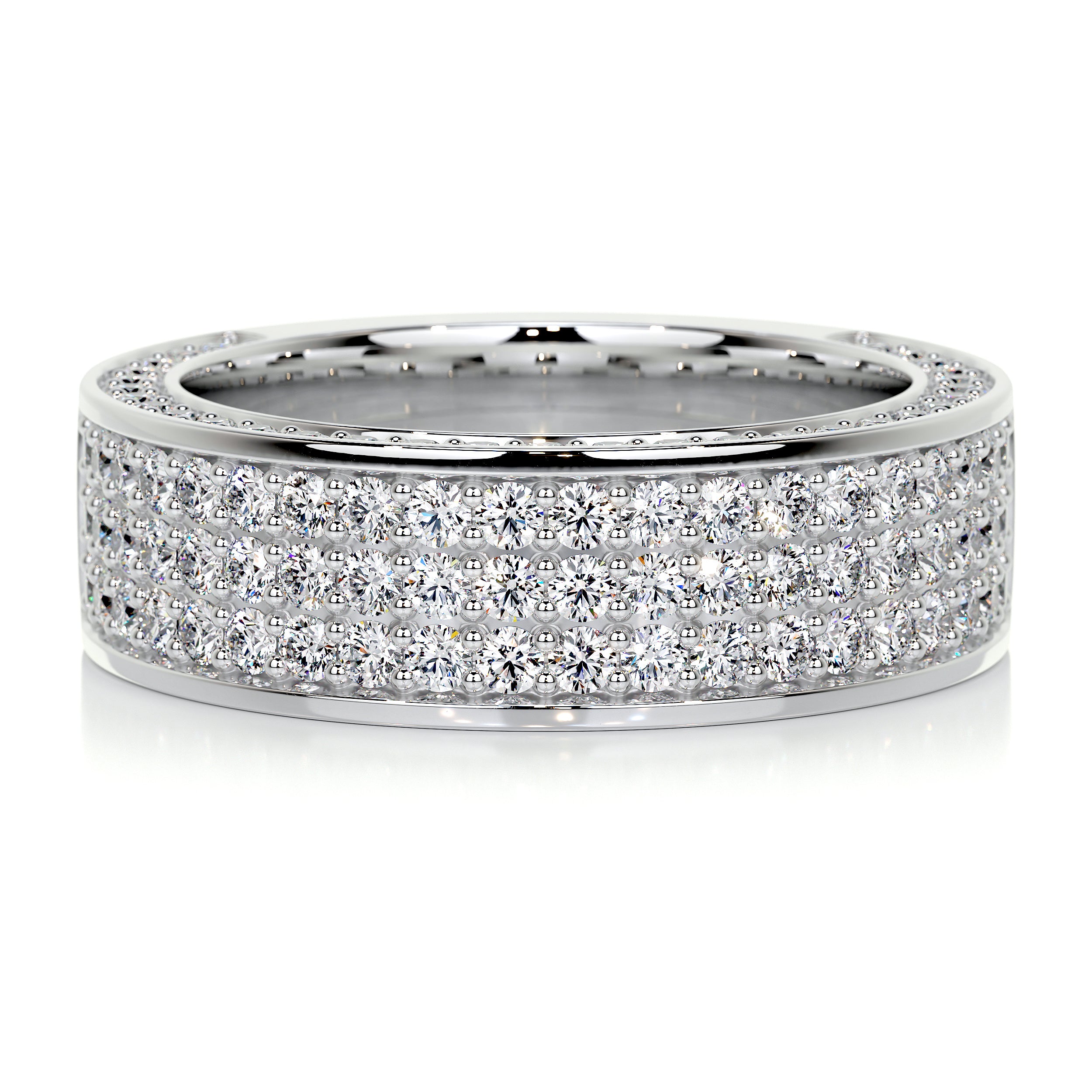 Vera Diamond Wedding Ring   (1.3 Carat) -14K White Gold