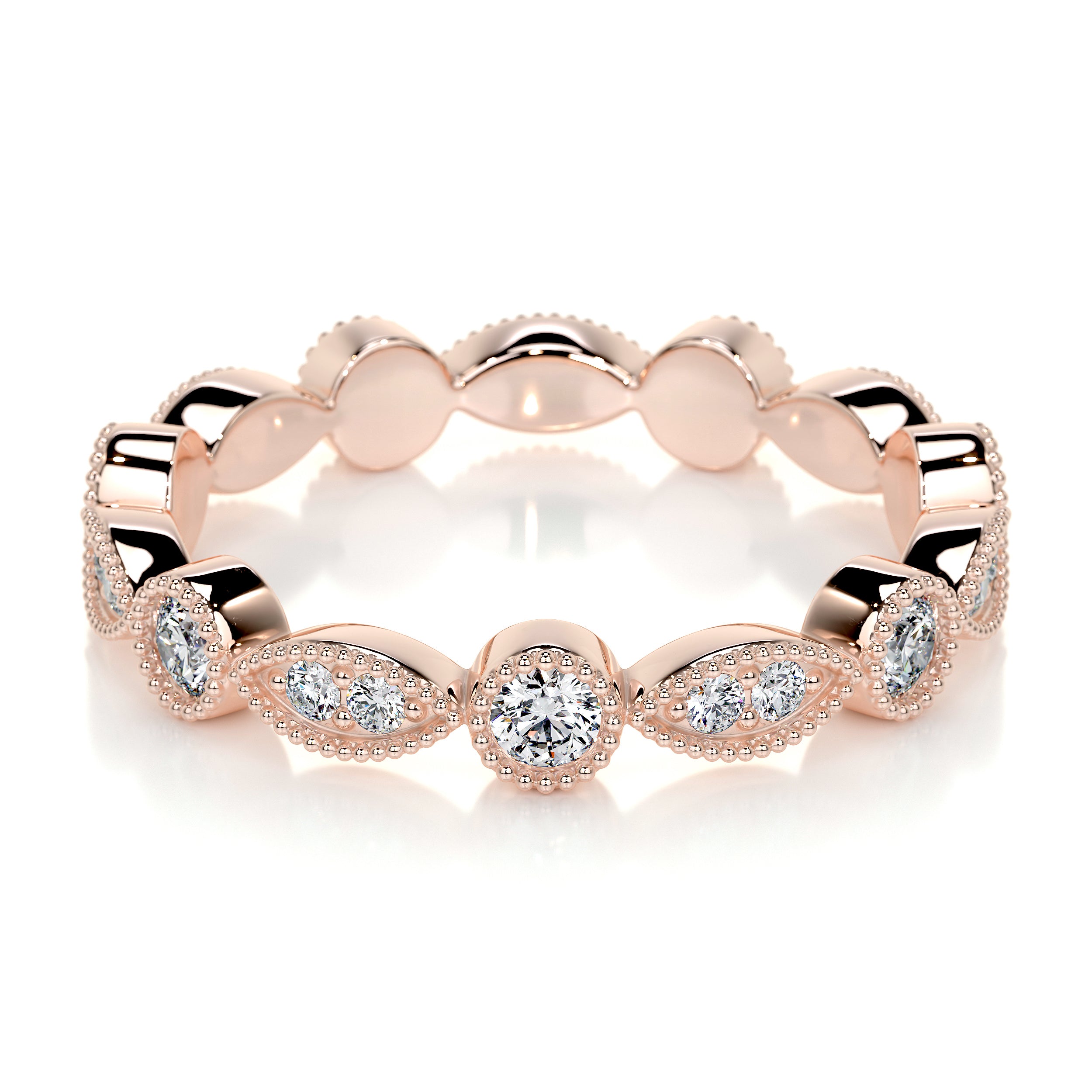 Amelia Lab Grown Eternity Wedding Ring (0.5 Carat) -14K Rose Gold