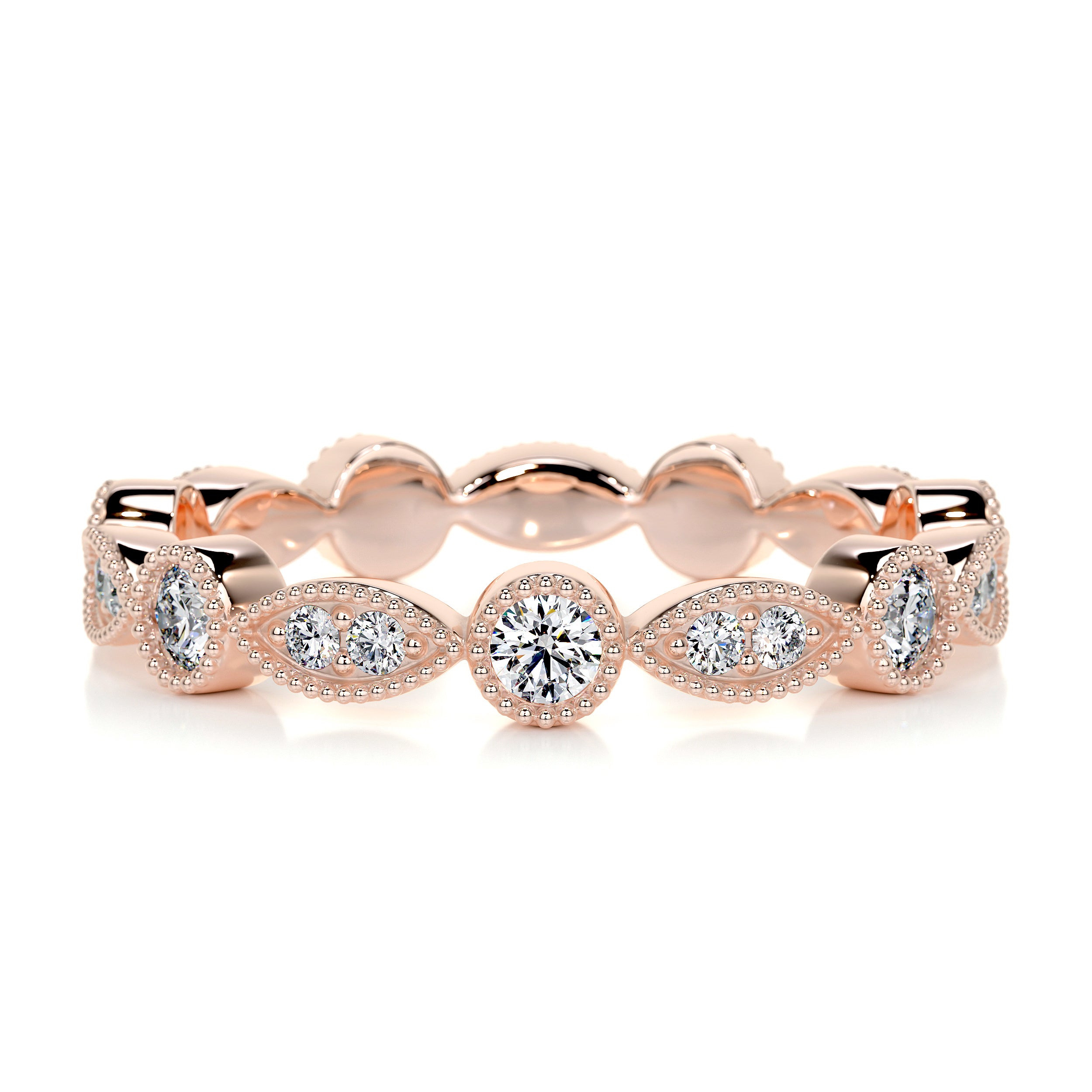 Amelia Eternity Wedding Ring   (0.5 Carat) -14K Rose Gold