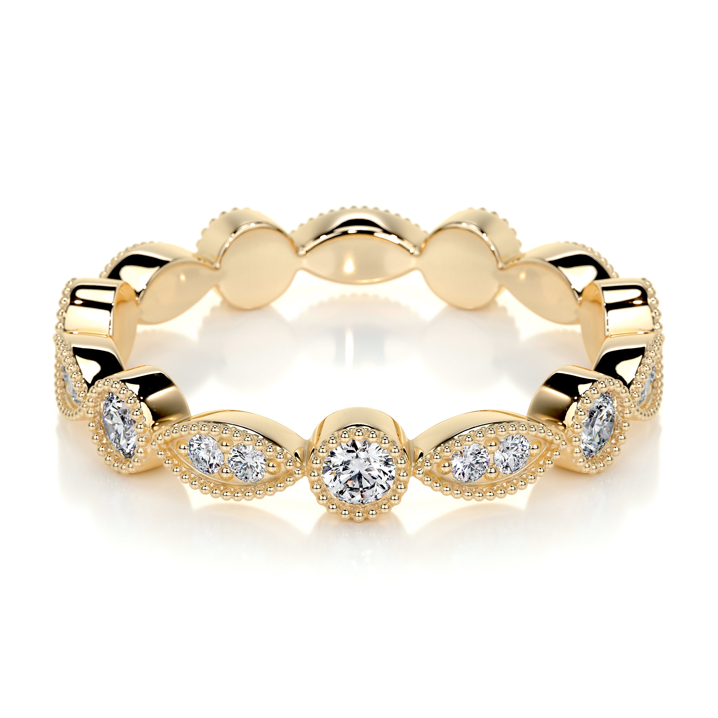 Amelia Lab Grown Eternity Wedding Ring (0.5 Carat) -18K Yellow Gold