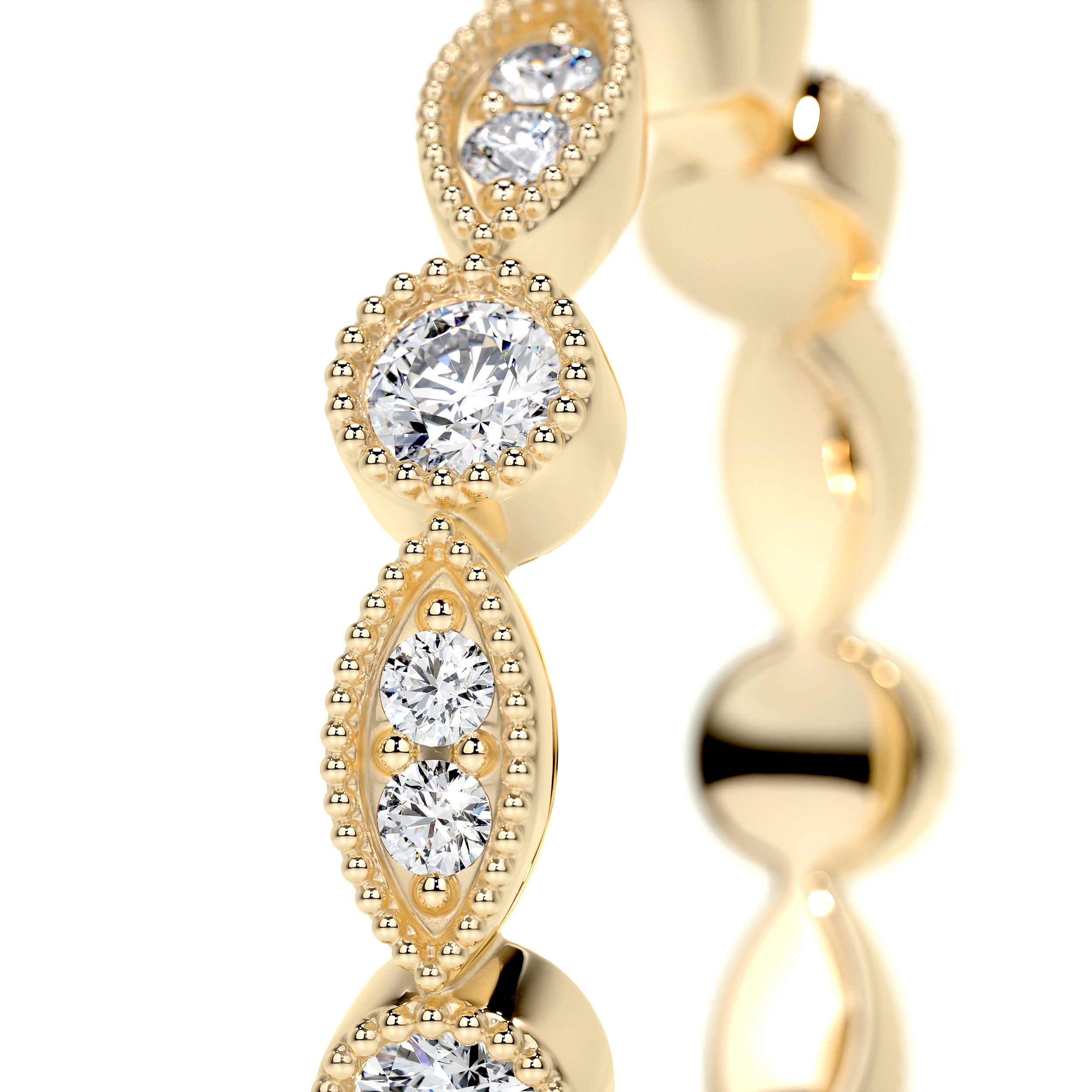 Amelia Lab Grown Eternity Wedding Ring   (0.5 Carat) -18K Yellow Gold