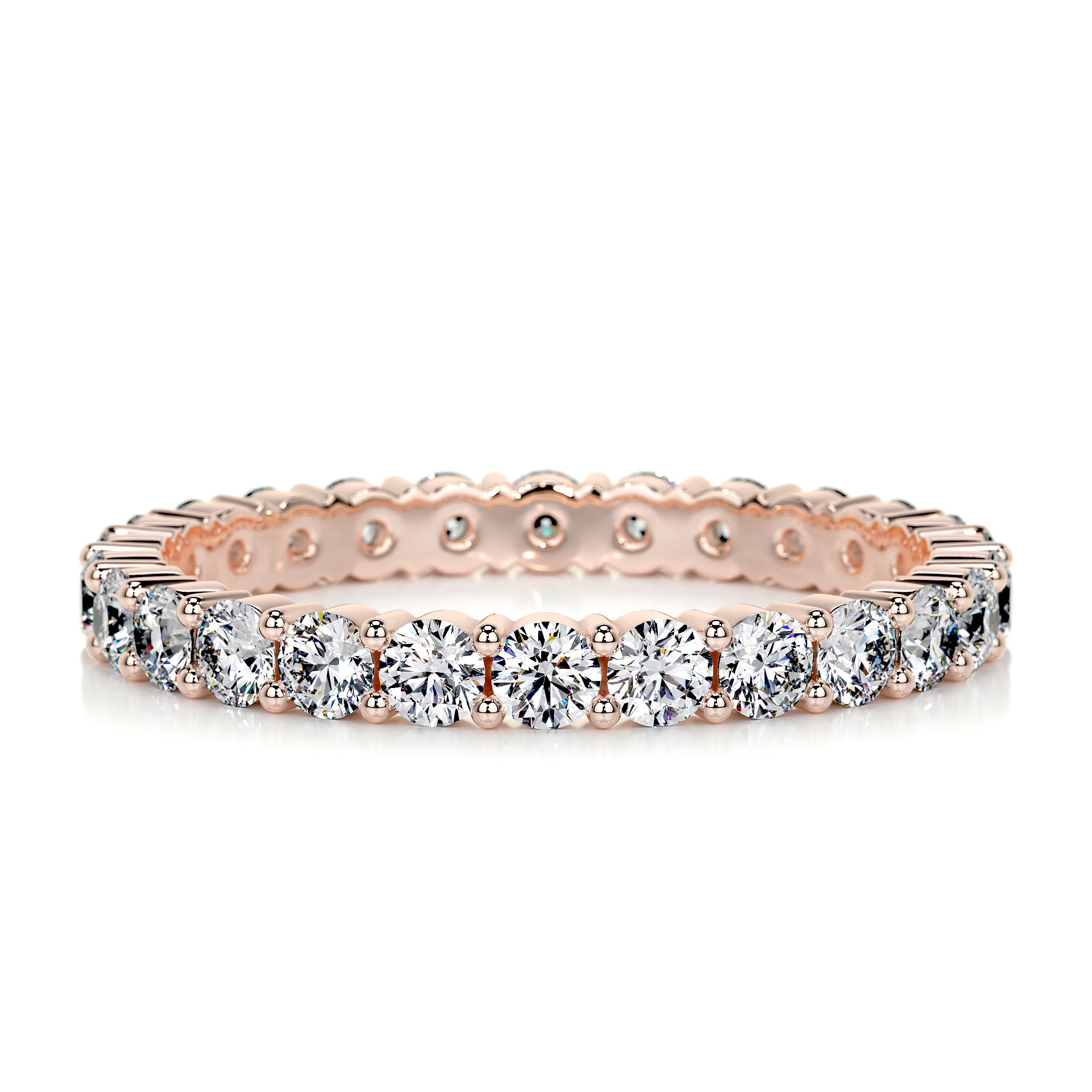 Trinity Eternity Wedding Ring (0.9 Carat) -14K Rose Gold