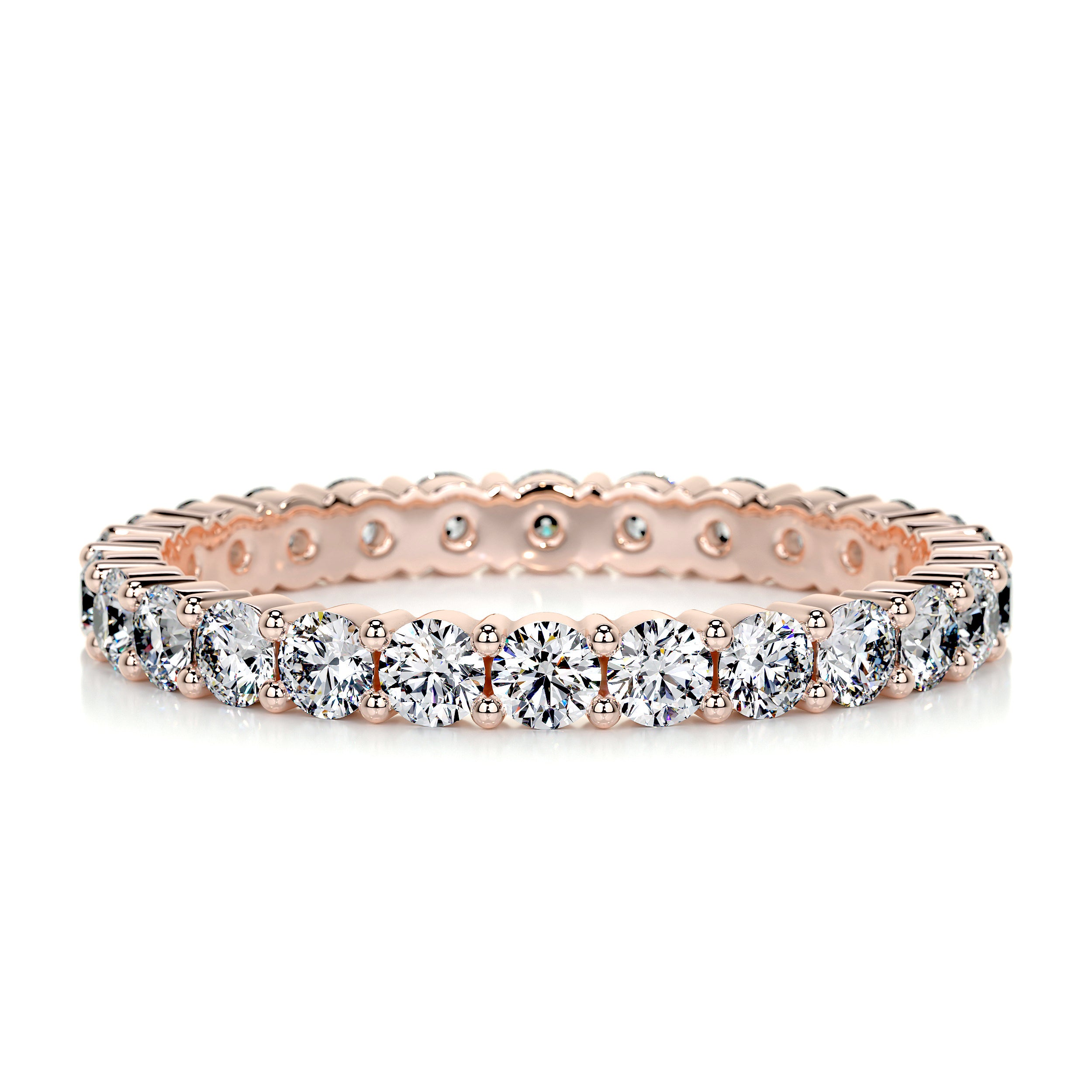 Trinity Eternity Wedding Ring   (0.9 Carat) -14K Rose Gold