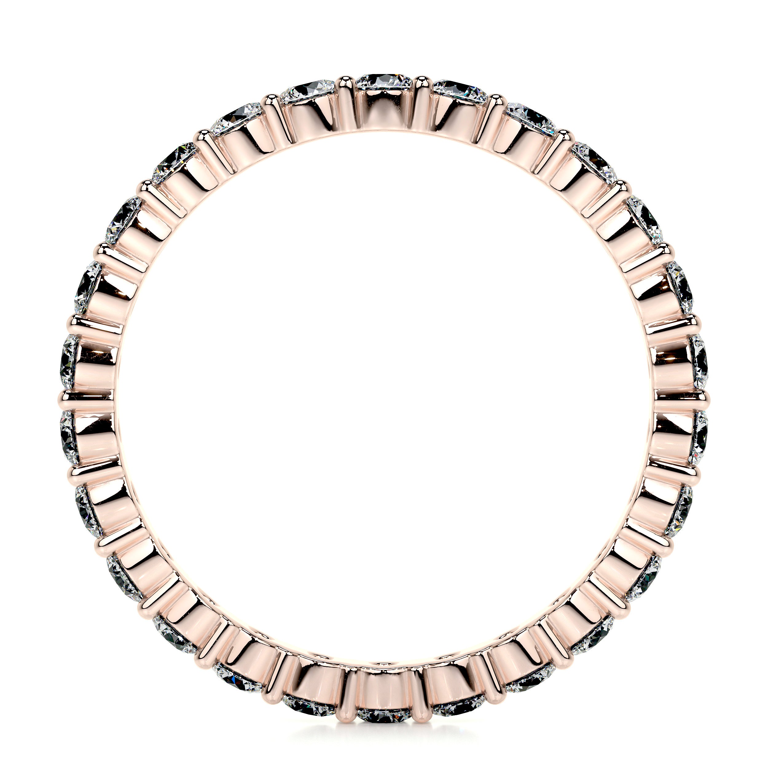 Trinity Lab Grown Eternity Wedding Ring (0.9 Carat) -14K Rose Gold