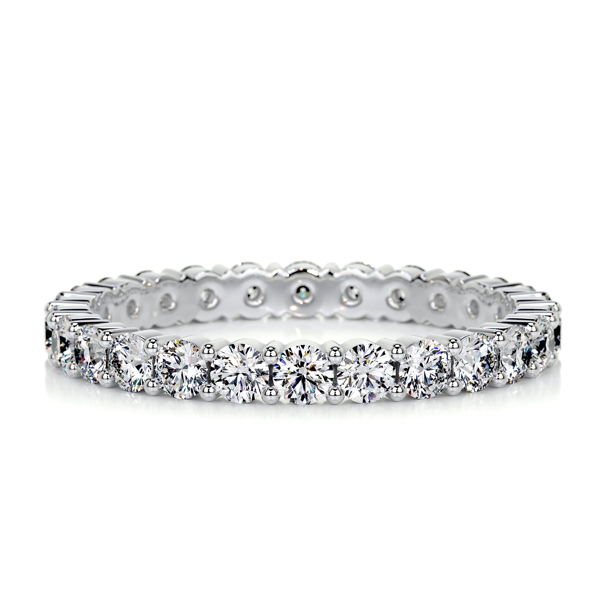 Trinity Eternity Wedding Ring   (0.9 Carat) -14K White Gold