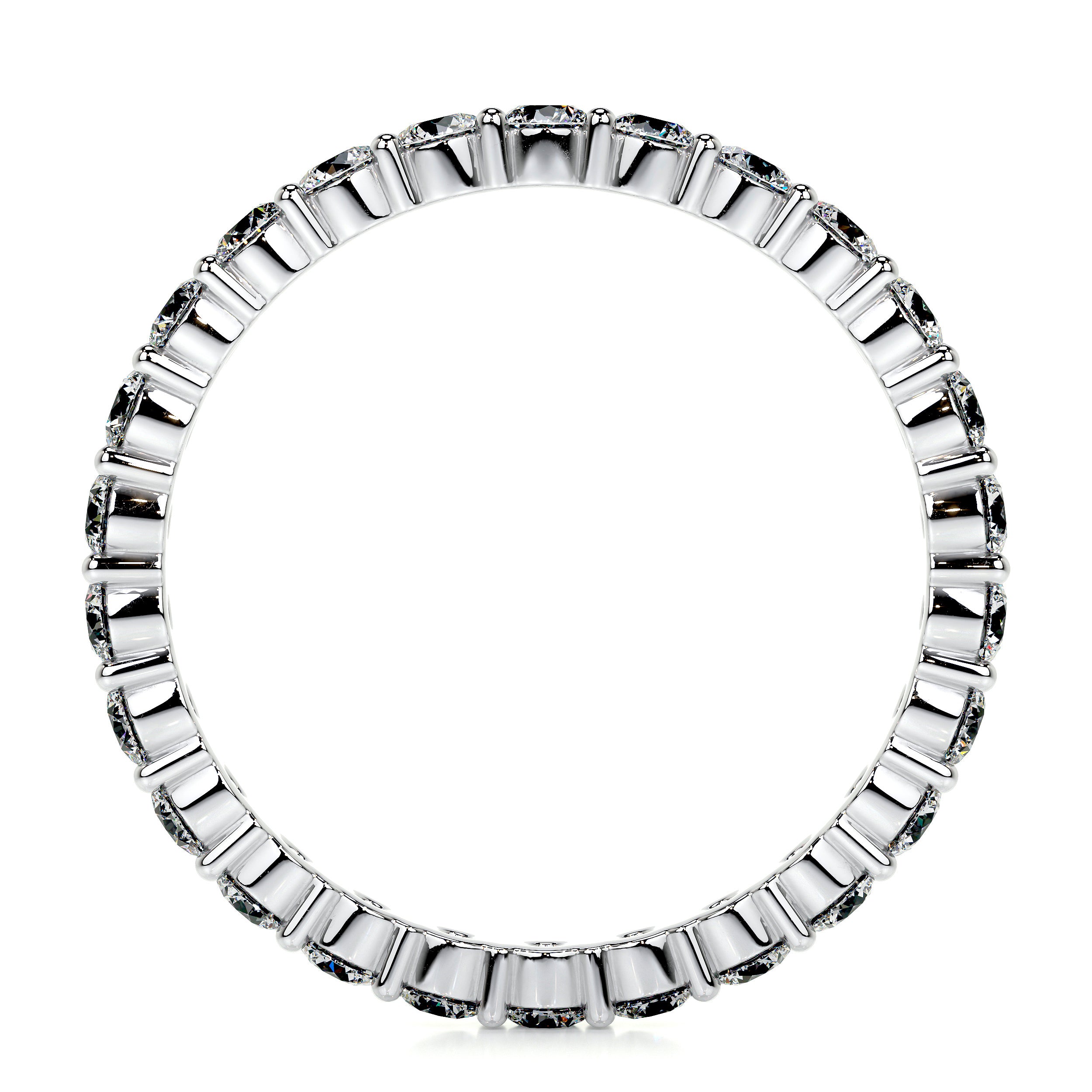 Trinity Lab Grown Eternity Wedding Ring   (0.9 Carat) -14K White Gold
