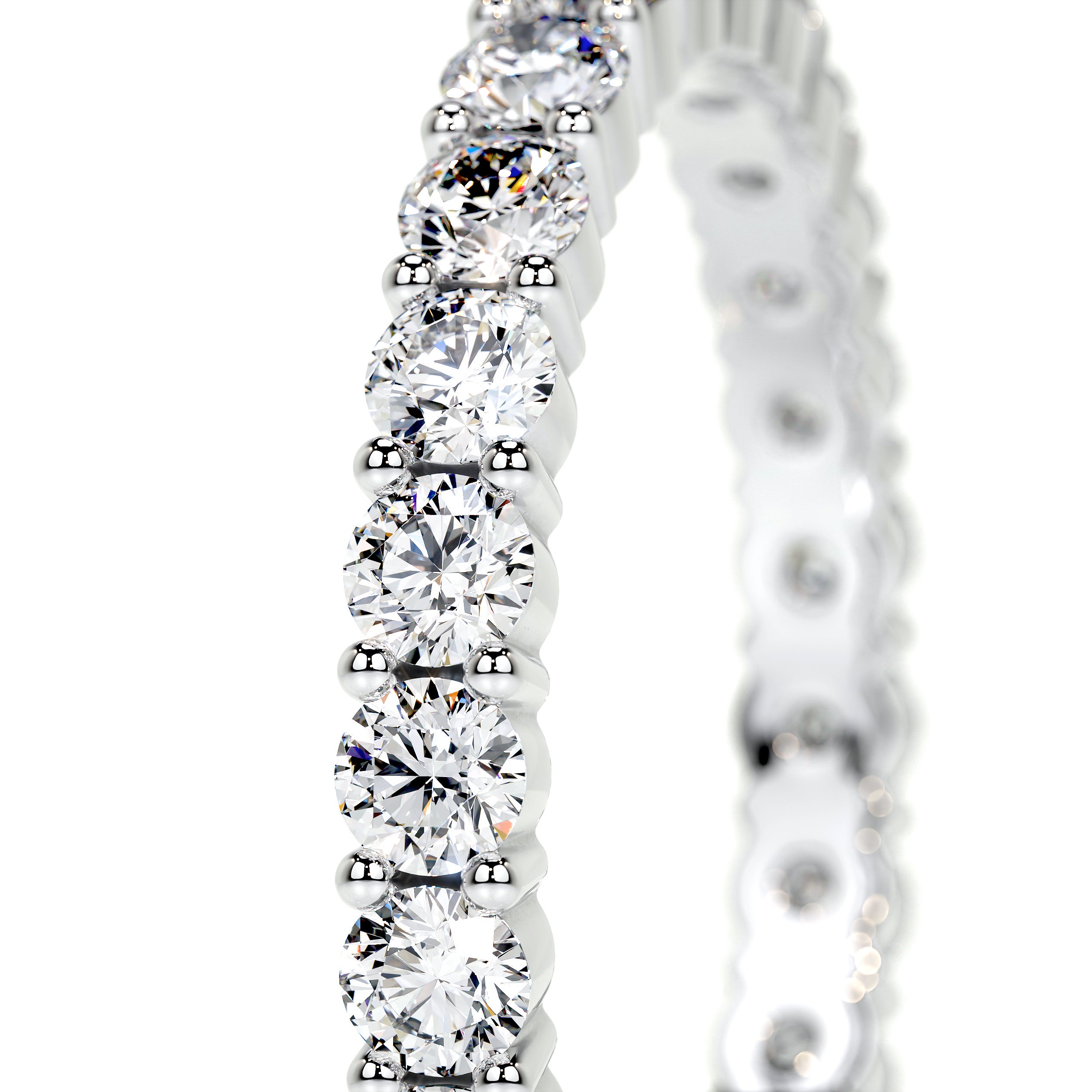 Trinity Lab Grown Eternity Wedding Ring (0.9 Carat) -18K White Gold