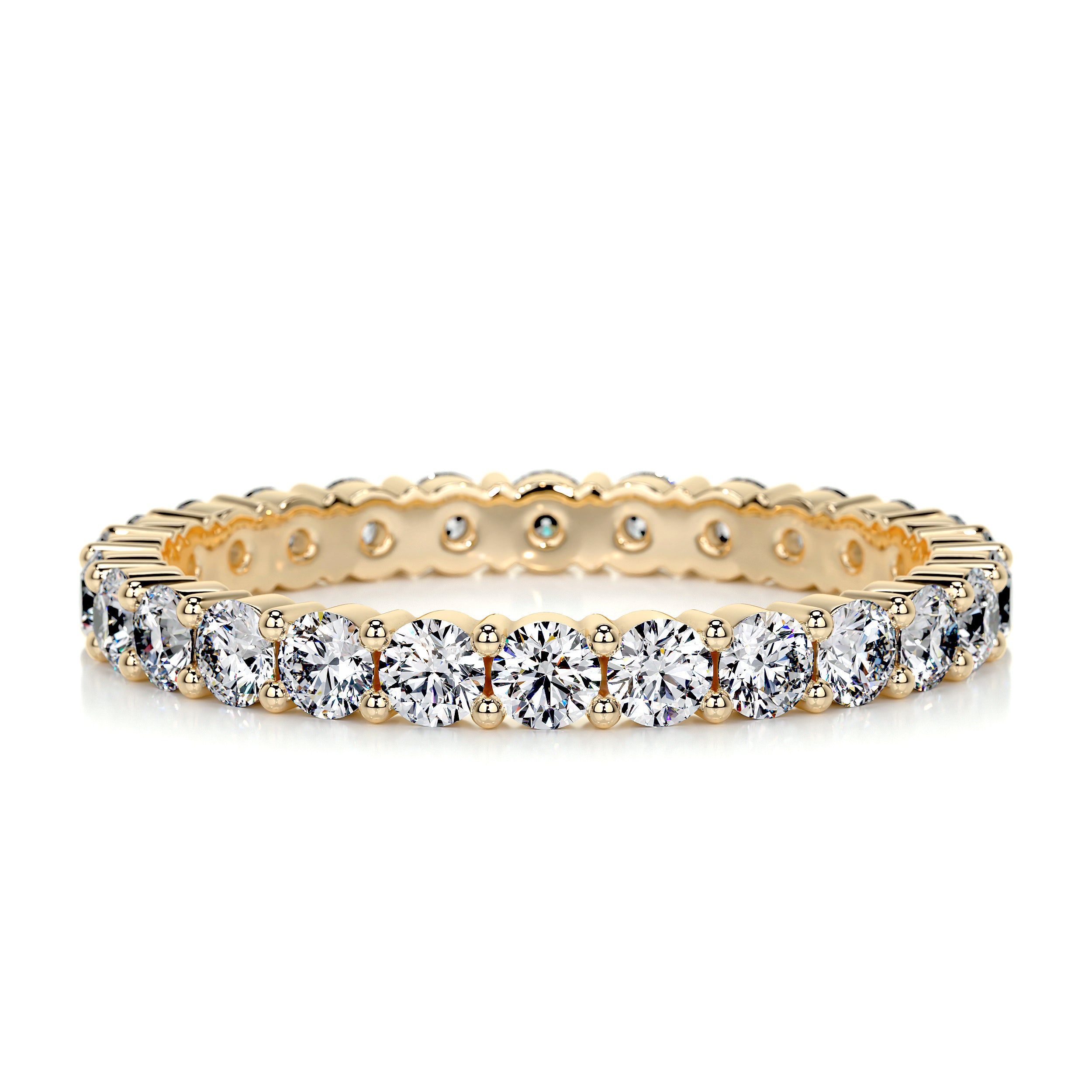 Trinity Eternity Wedding Ring (0.9 Carat) -18K Yellow Gold