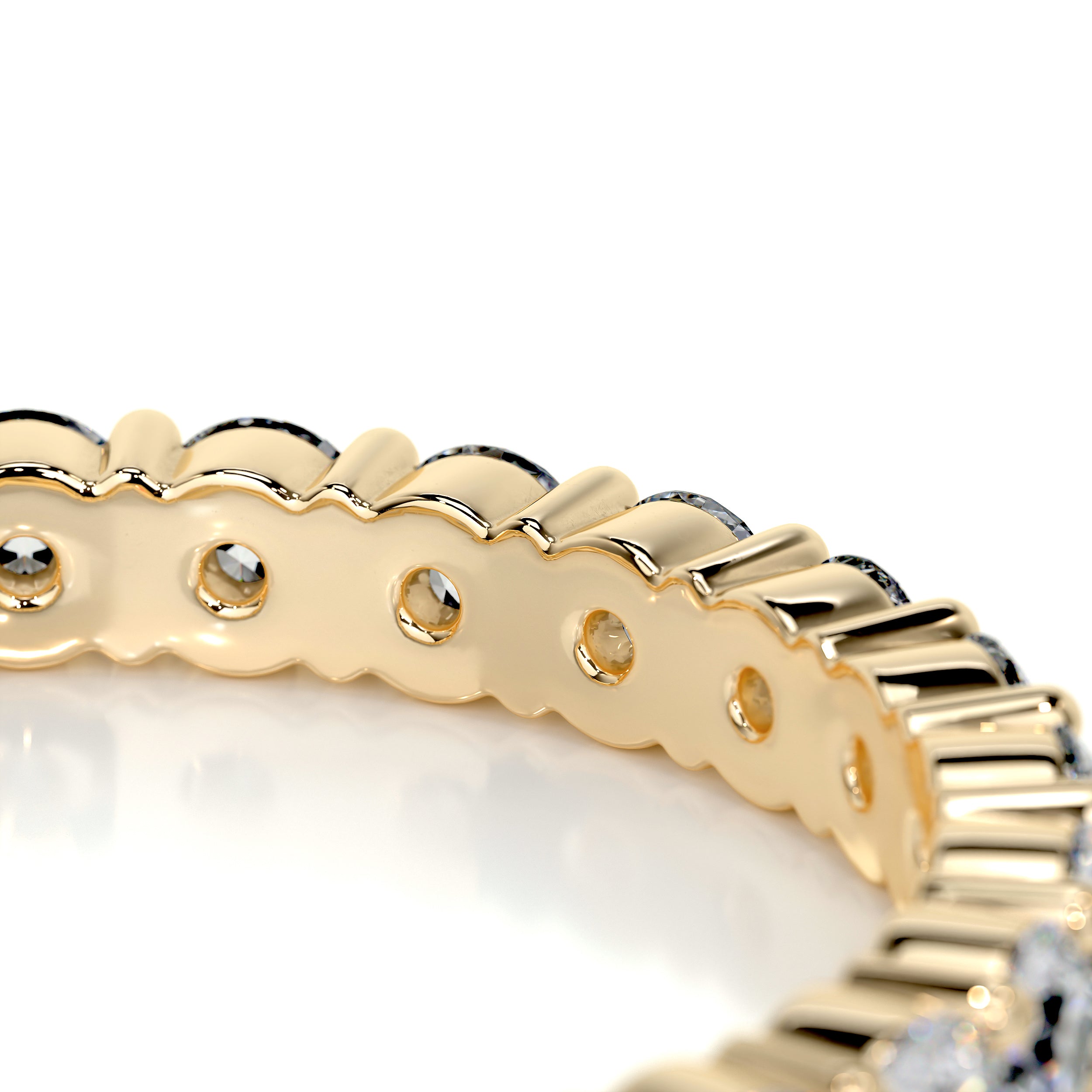 Trinity Eternity Wedding Ring (0.9 Carat) -18K Yellow Gold