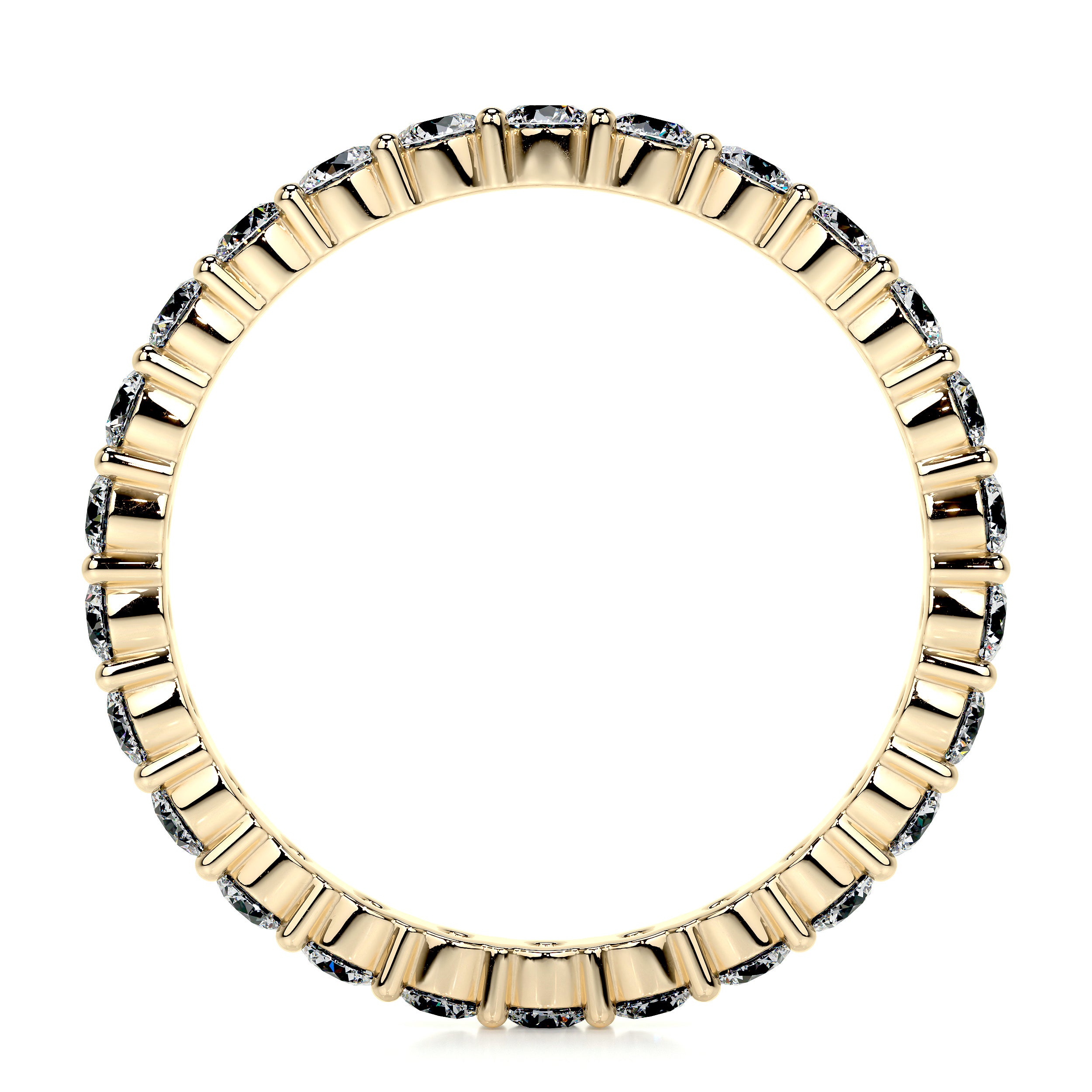 Trinity Lab Grown Eternity Wedding Ring (0.9 Carat) -18K Yellow Gold