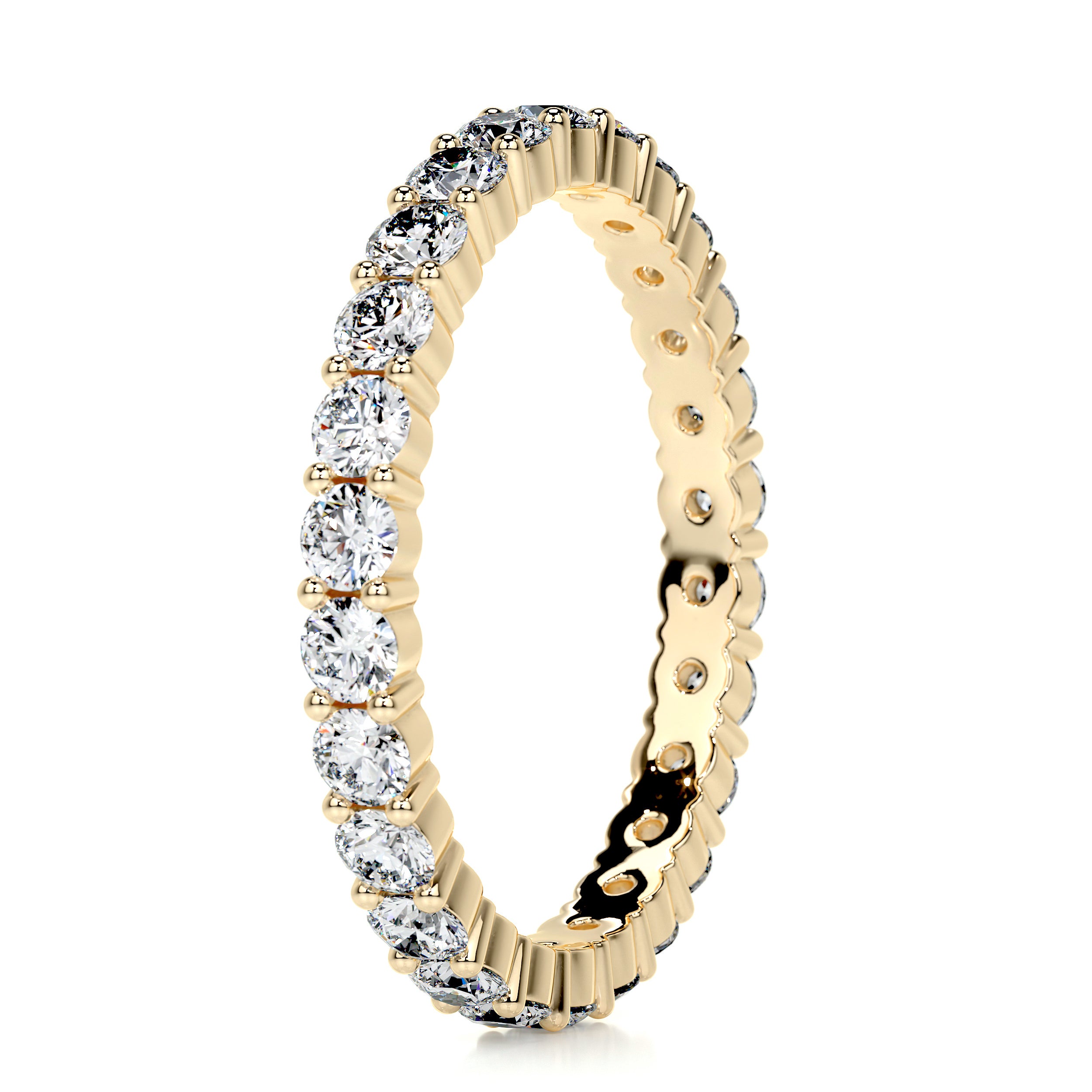 Trinity Eternity Wedding Ring (0.9 Carat) -18K Yellow Gold