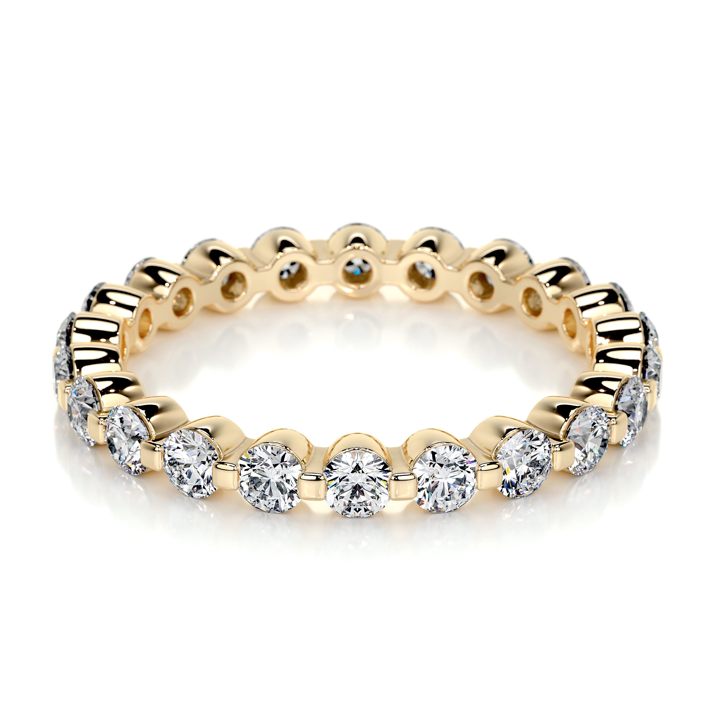 Josie Lab Grown Eternity Wedding Ring   (1 Carat) -18K Yellow Gold