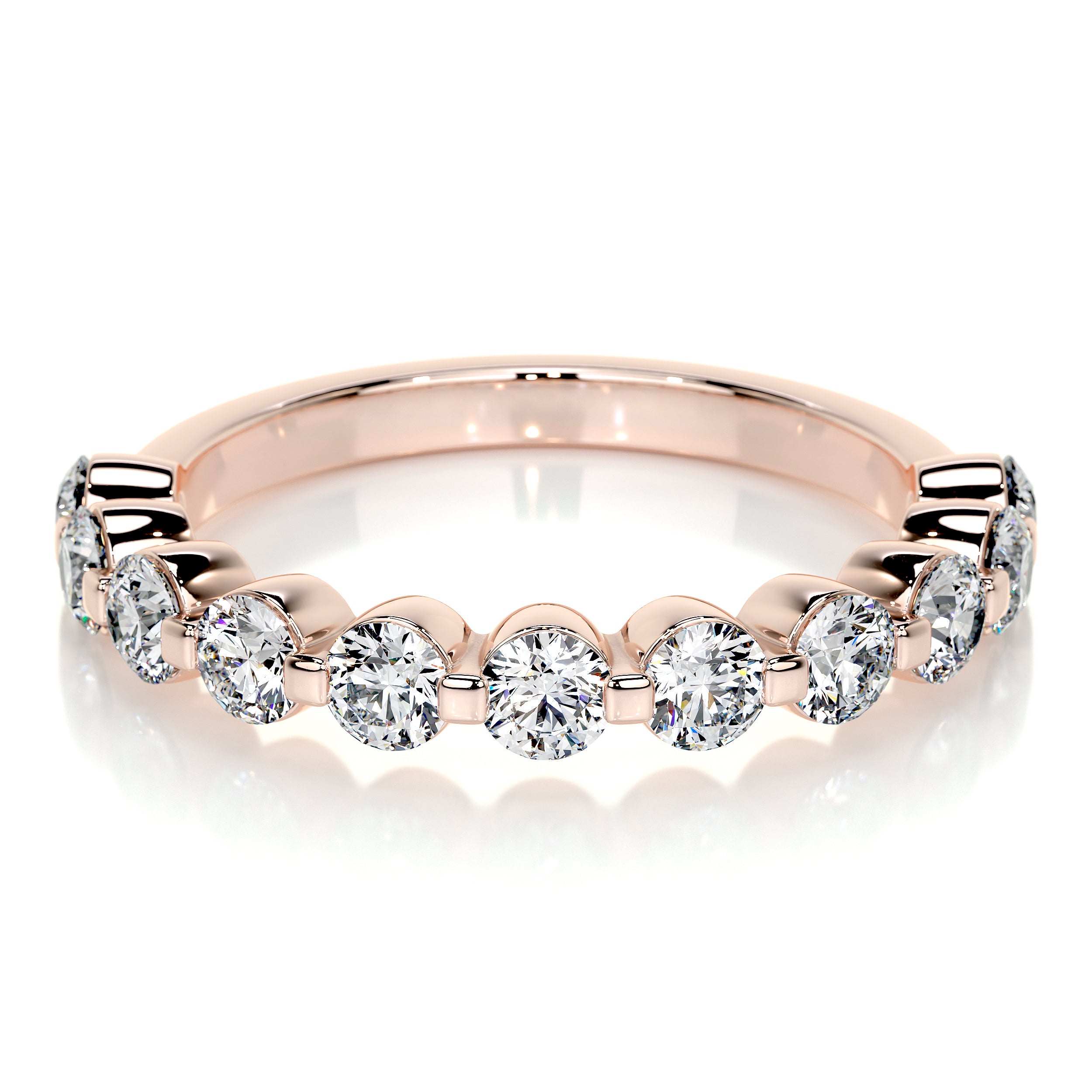 Josie Lab Grown Half-Eternity Wedding Ring (1 Carat) -14K Rose Gold