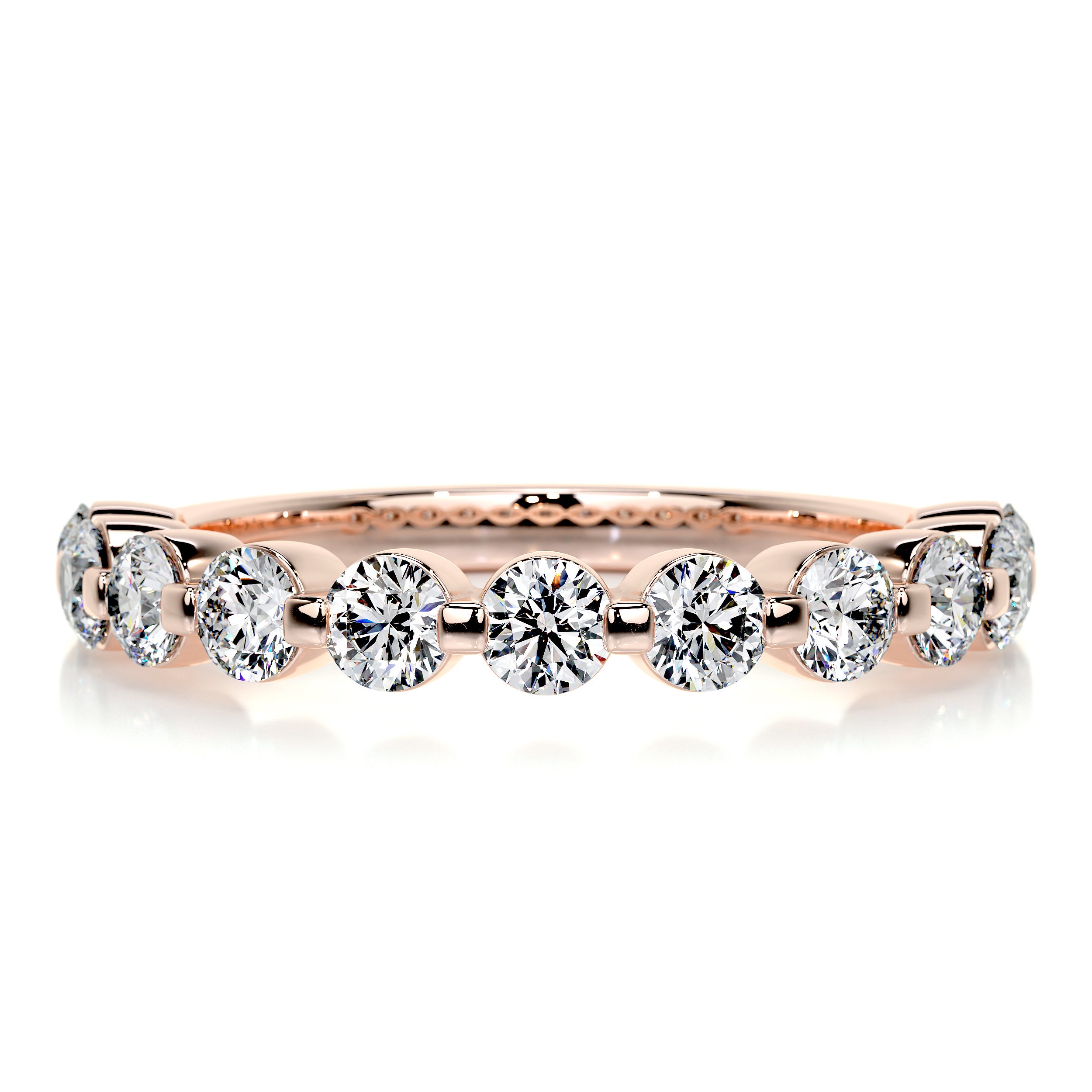 Josie Half-Eternity Wedding Ring   (1 Carat) -14K Rose Gold