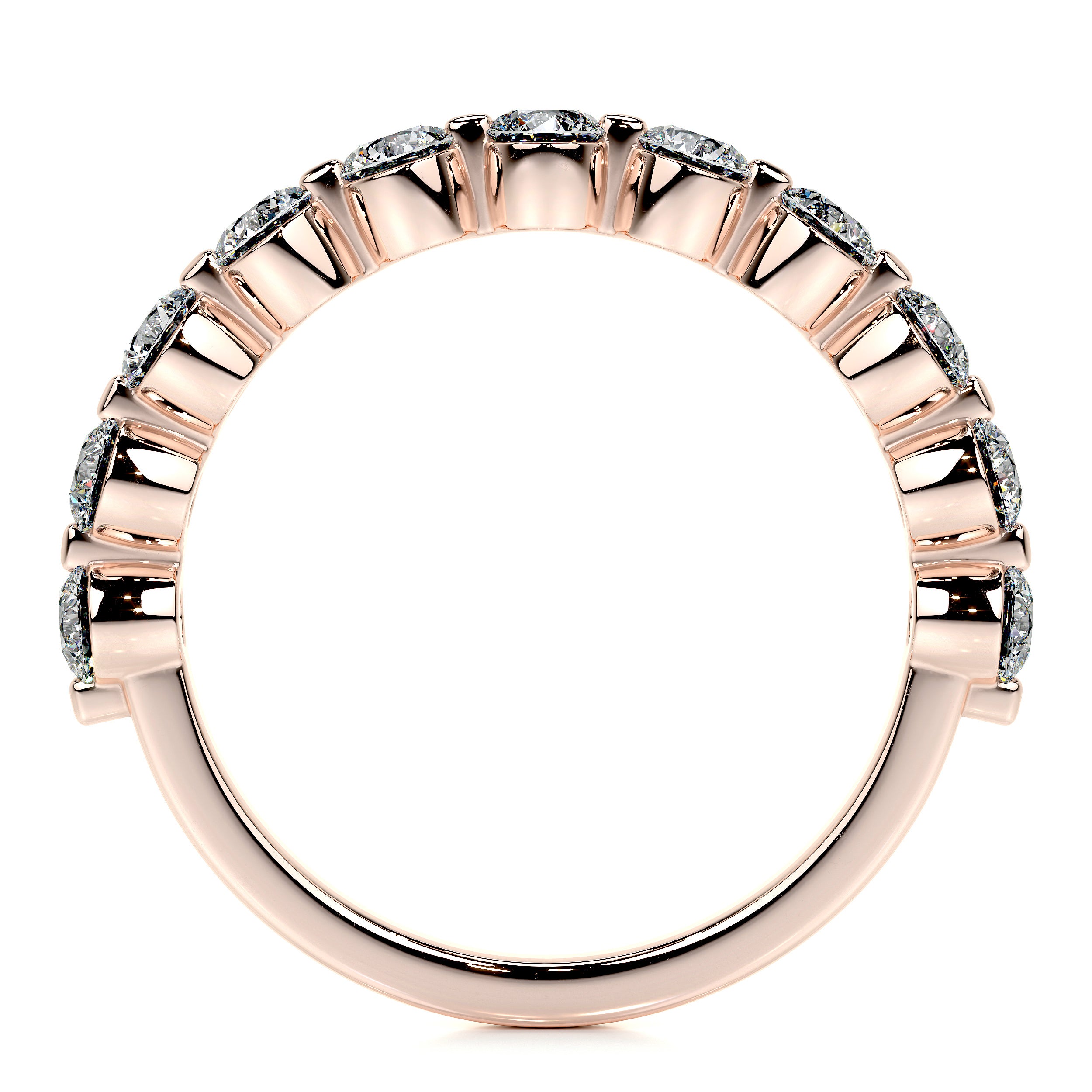 Josie Lab Grown Half-Eternity Wedding Ring (1 Carat) -14K Rose Gold